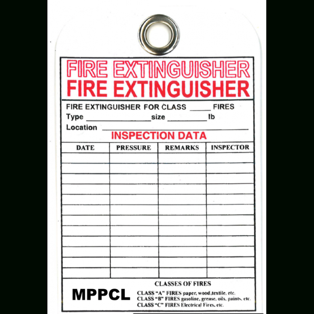 Bsi Fire Extinguisher Tag throughout Fire Extinguisher Tags Printable