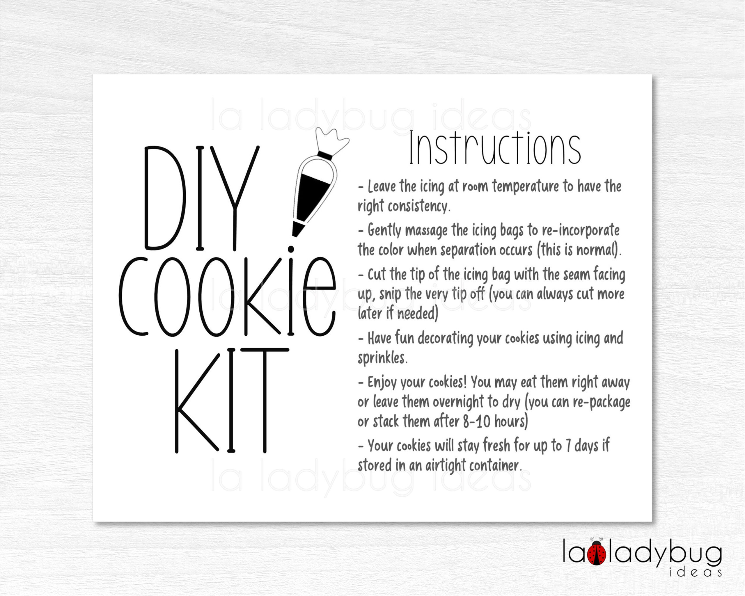 Buy Diy Cookie Kit Instructions. Diy Cookie Kit Directions. Cookie throughout Diy Cookie Decorating Kit Instructions Free Printable