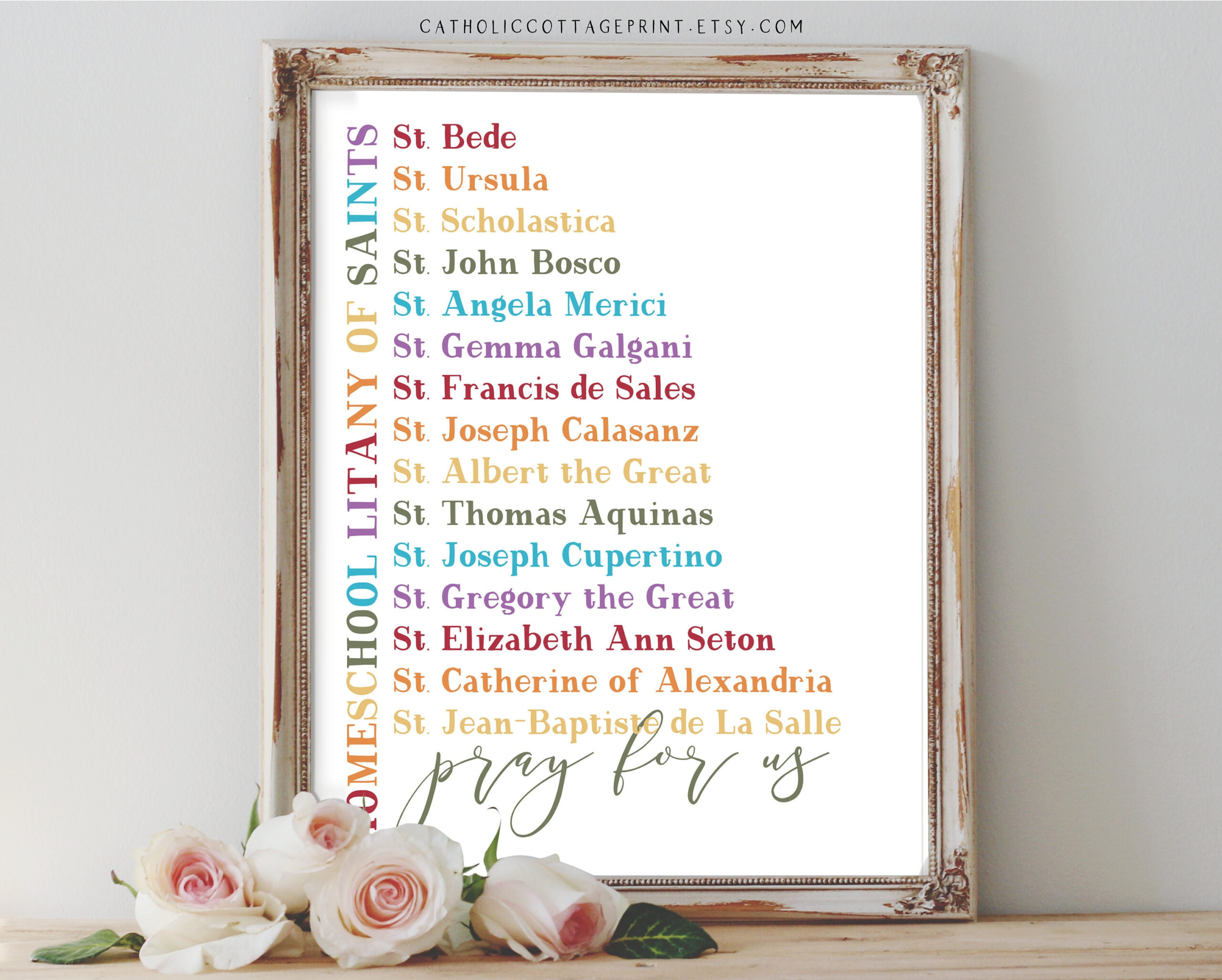 Catholic Homeschool Litany Of Saints Digital Printable - Back To pertaining to Printable Litany of the Saints
