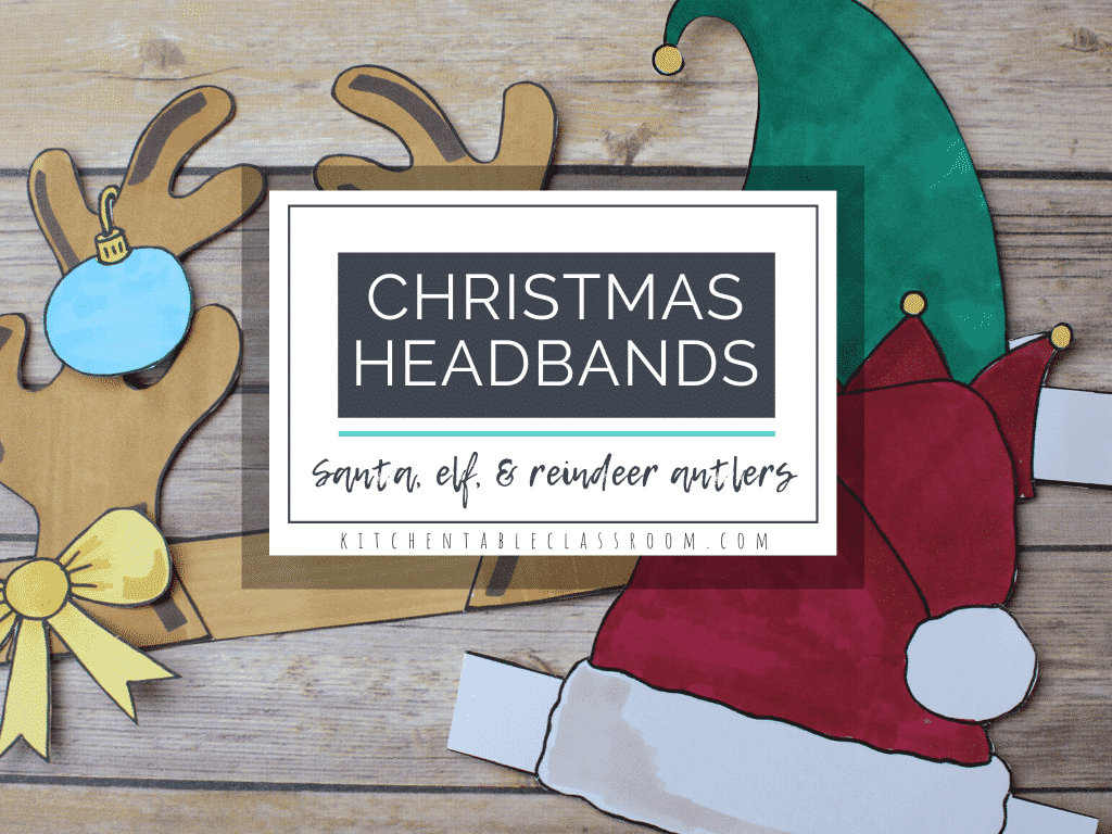 Christmas Hats To Print And Color - The Kitchen Table Classroom inside Free Printable Santa Hat