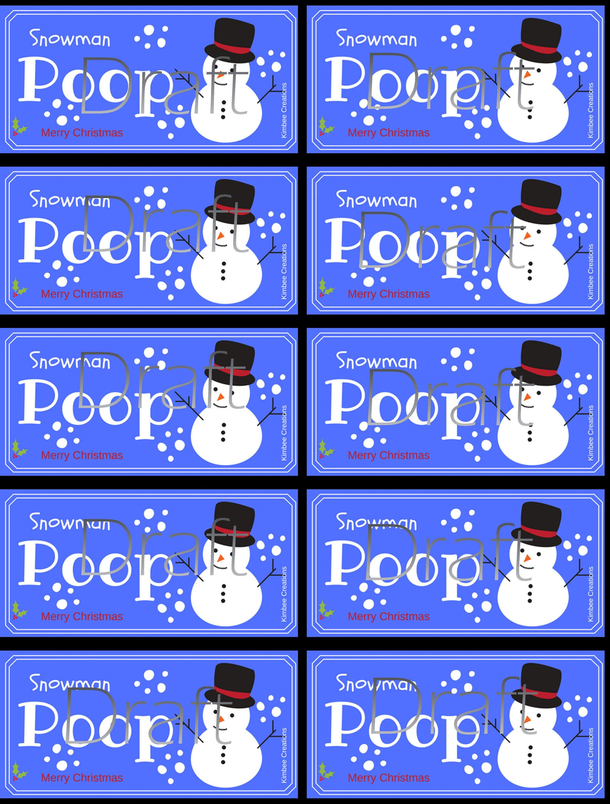 Christmas Snowman Poop Labels - Etsy Canada with Snowman Poop Labels Free Printables