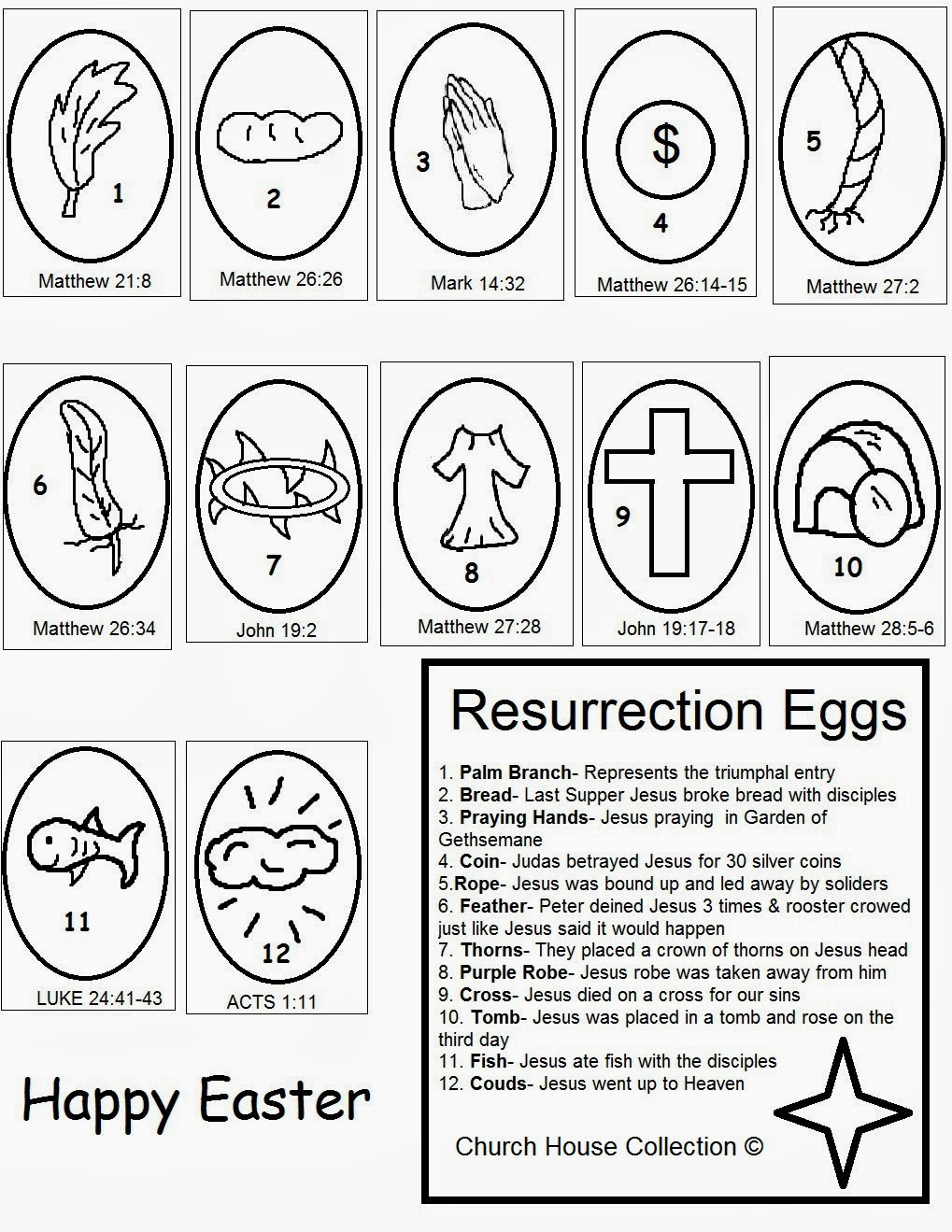 Church House Collection Blog: Easter Resurrection Eggs Craft- Free within Free Printable Resurrection Eggs Story Printable