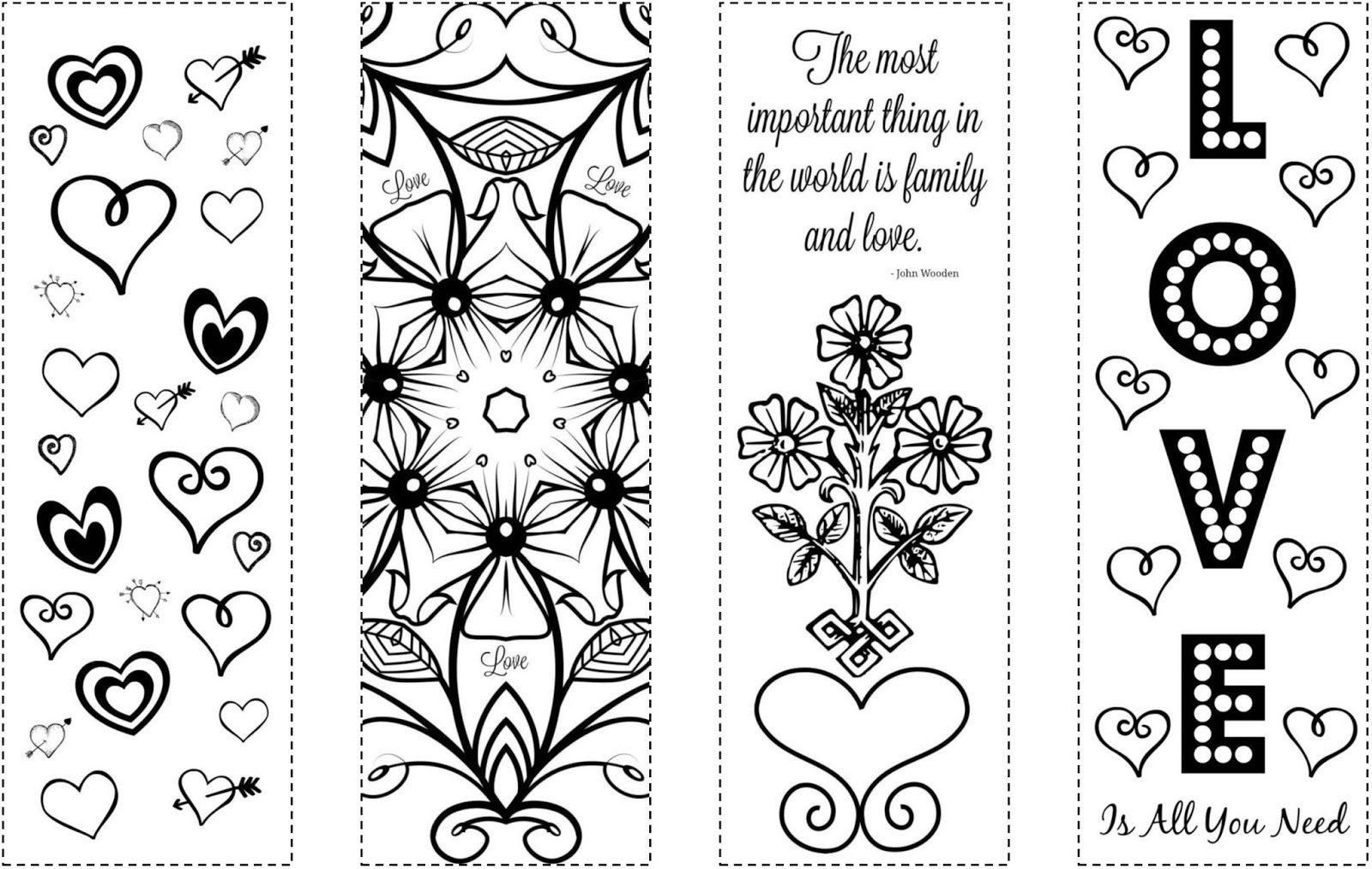 Cjo Photo: Printable Bookmarks: Valentine&amp;#039;S Day Coloring Bookmarks for Valentine Bookmarks Free Printable