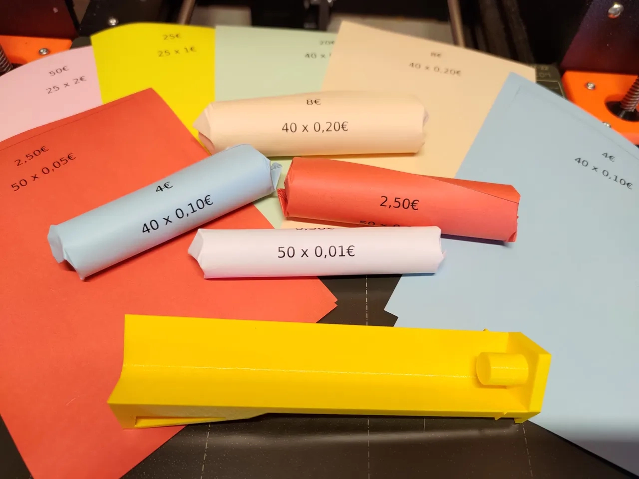 Coin Roll Helper With Coin Roll Paper Templates (Euro) Von Saphir for Wrapper Template Free Printable Printable Coin Wrappers