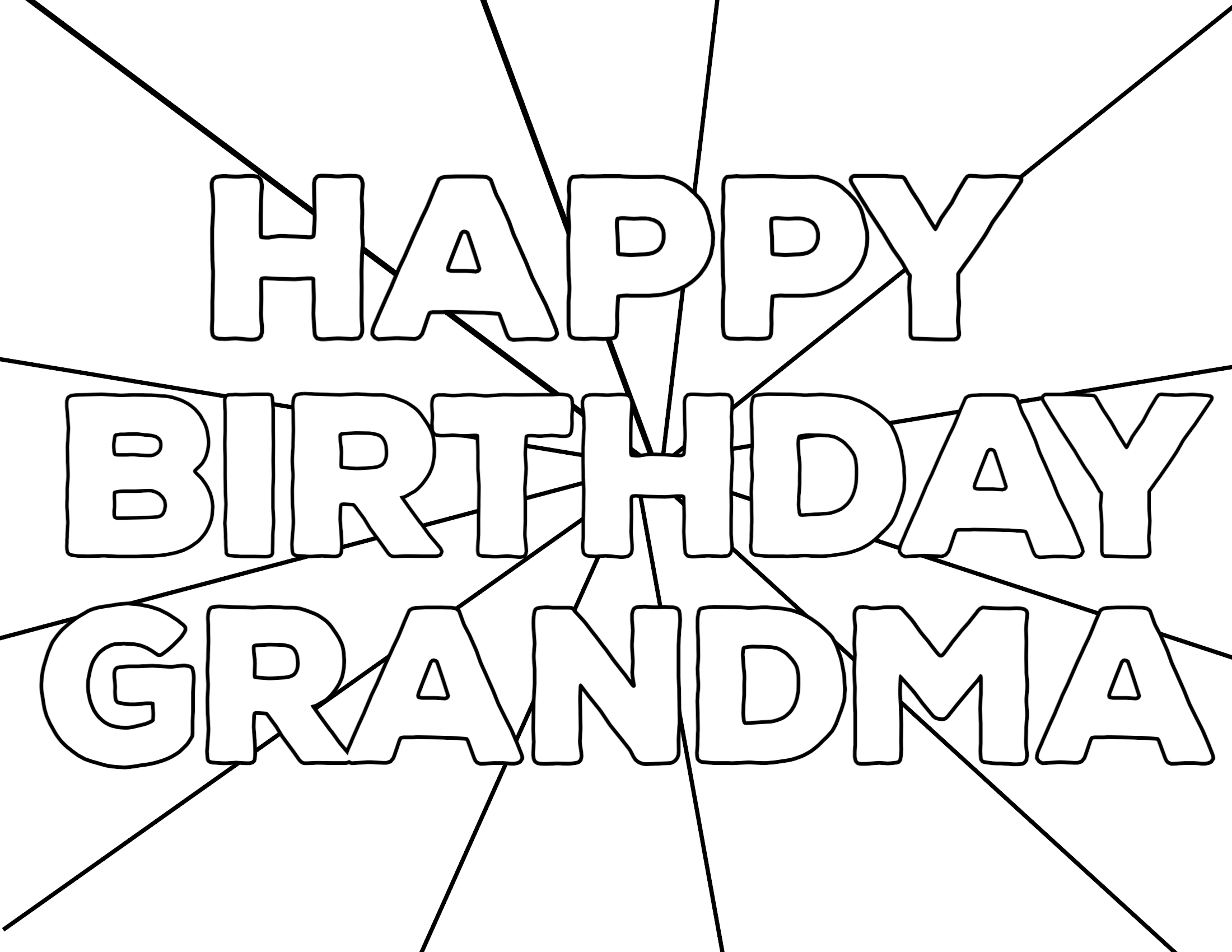 Coloring Pages | Coloring Pages Printable Coloring Happy Birthday inside Happy Birthday Grandma Printable