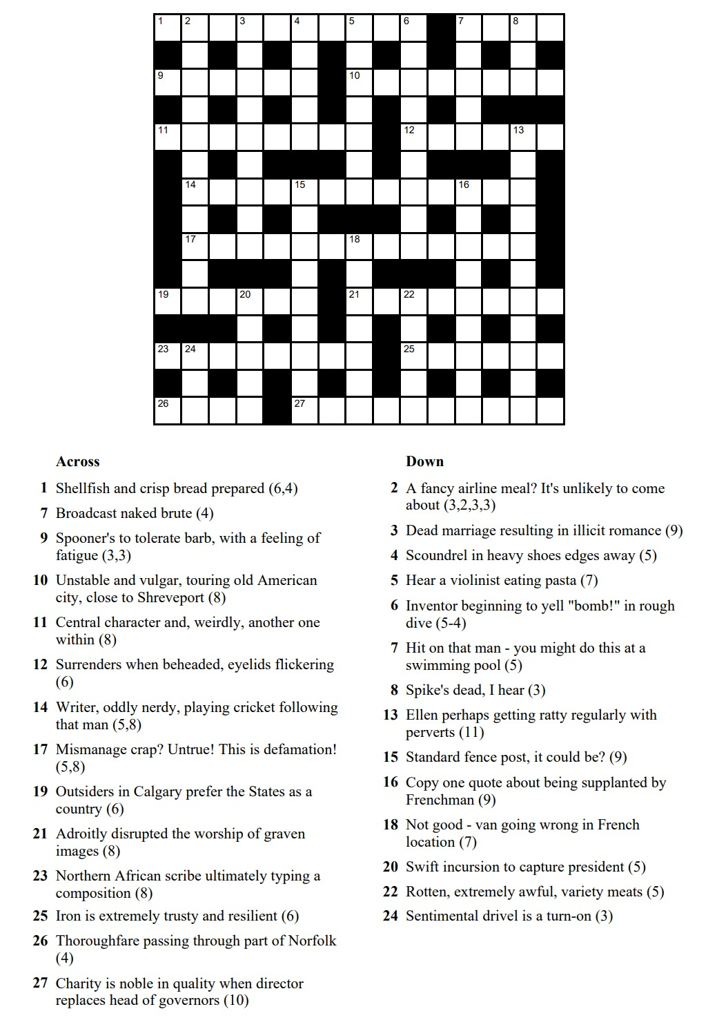 Commoner Crosswords | Free Cryptic Crosswords And Cryptic Quizzes regarding Free Cryptic Crosswords Printable
