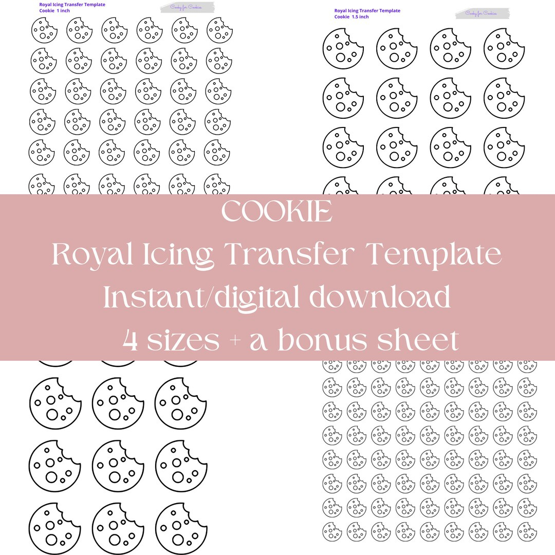 Cookie Royal Icing Transfer Template - Etsy pertaining to Royal Icing Transfer Templates Free Printable