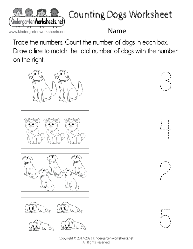 Counting Dogs Worksheet - Free Printable, Digital, &amp;amp; Pdf for Counting Dogs Worksheet Printable