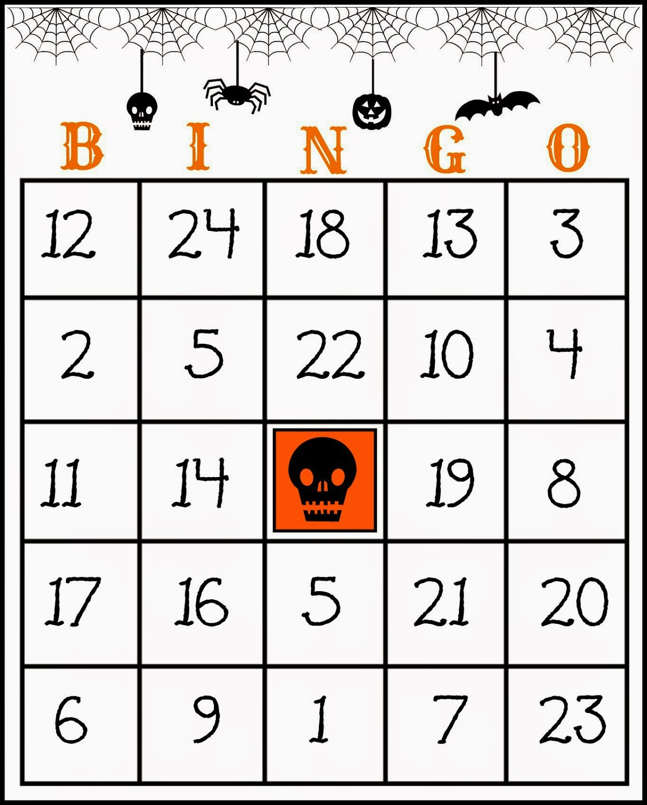 Crafty In Crosby: Free Printable Halloween Bingo Game pertaining to Free Printable Halloween Bingo Cards With Numbers