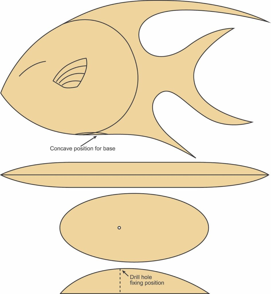 Create A Stunning Stylised Moorish Idol Fish Sculpture with Printable Fish Wood Carving Patterns