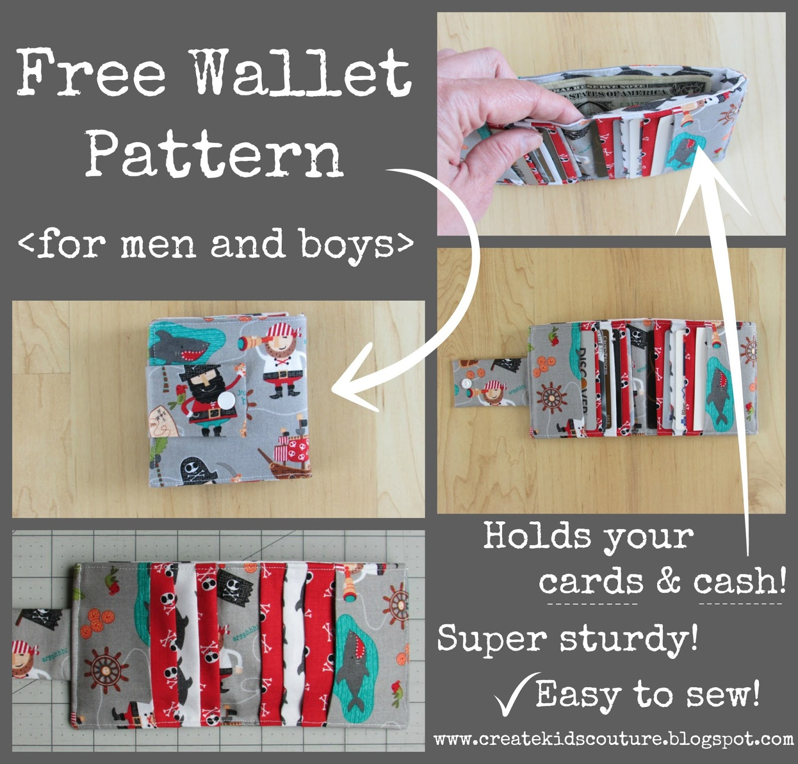Create Kids Couture: Hidden Treasure: Free Wallet Pattern For Men throughout Printable Wallet Pattern Free