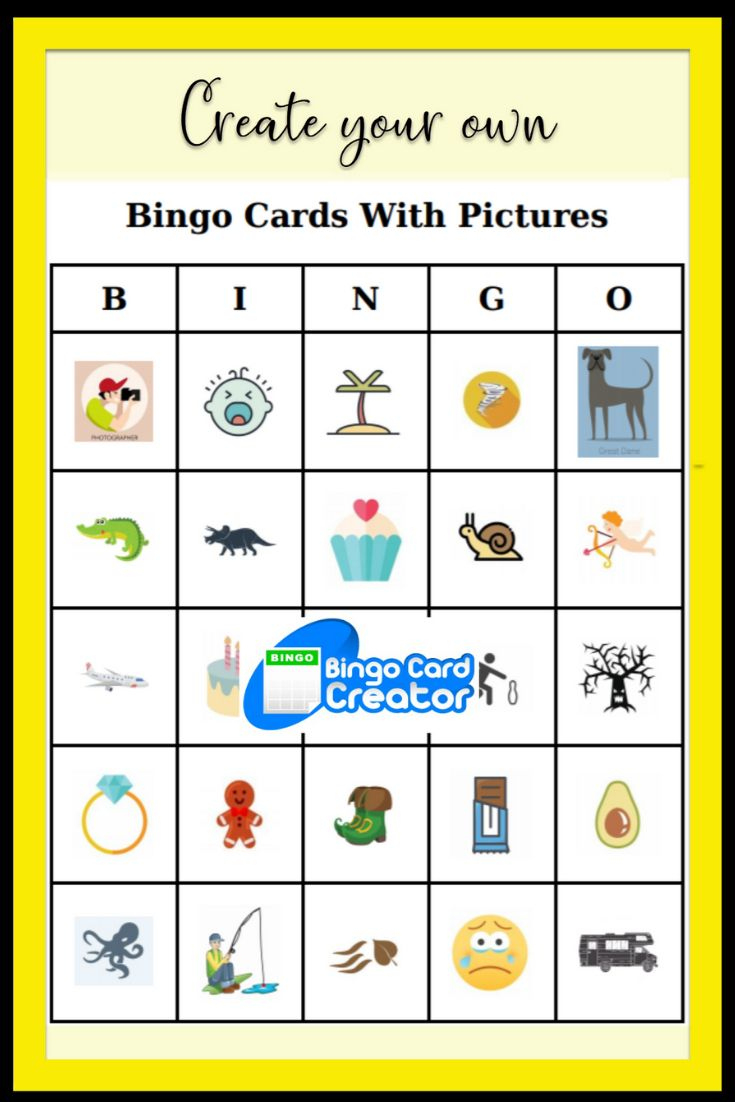 Create Your Own Bingo Cards with Making Bingo Cards With Pictures
