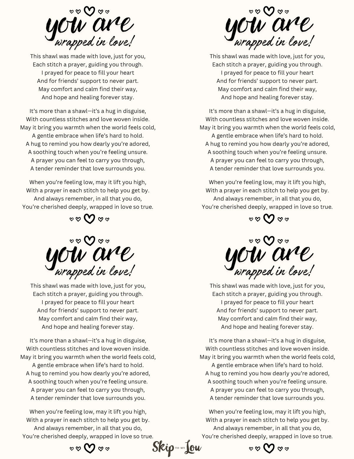Creating Comfort: The Heart And Purpose Of A Prayer Shawl | Skip inside Printable Free Prayer Shawl Poem