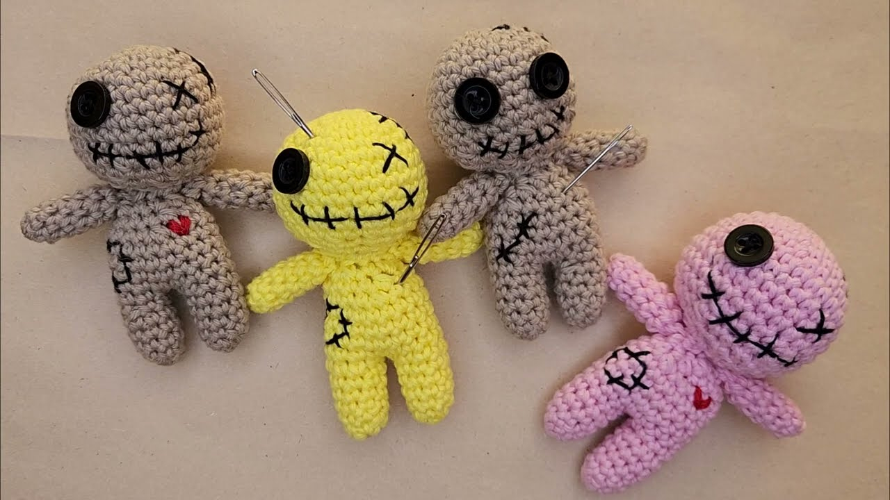 Crochet Voodoo Doll Keychain | Free Pattern + Video – 365 Days Of Dana regarding Printable Voodoo Doll Patterns Free
