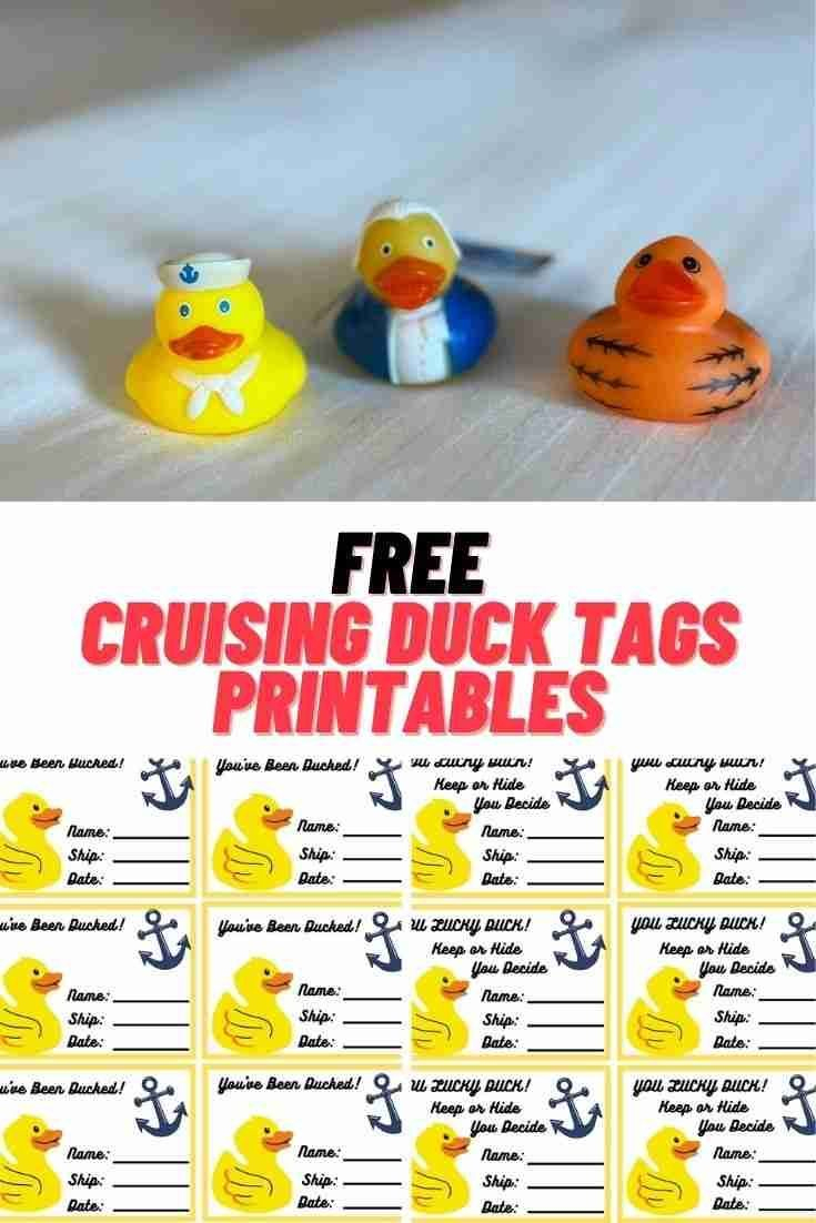 Cruise Duck Tags Free Printable pertaining to Tags Printable Cruising Ducks Template Free