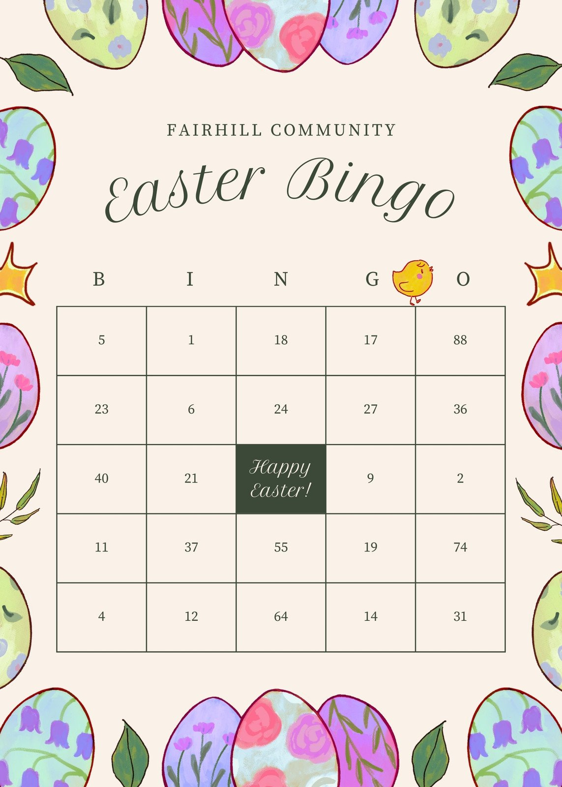 Customize 72+ Easter Bingo Cards Templates Online - Canva inside Easter Bingo Cards Free
