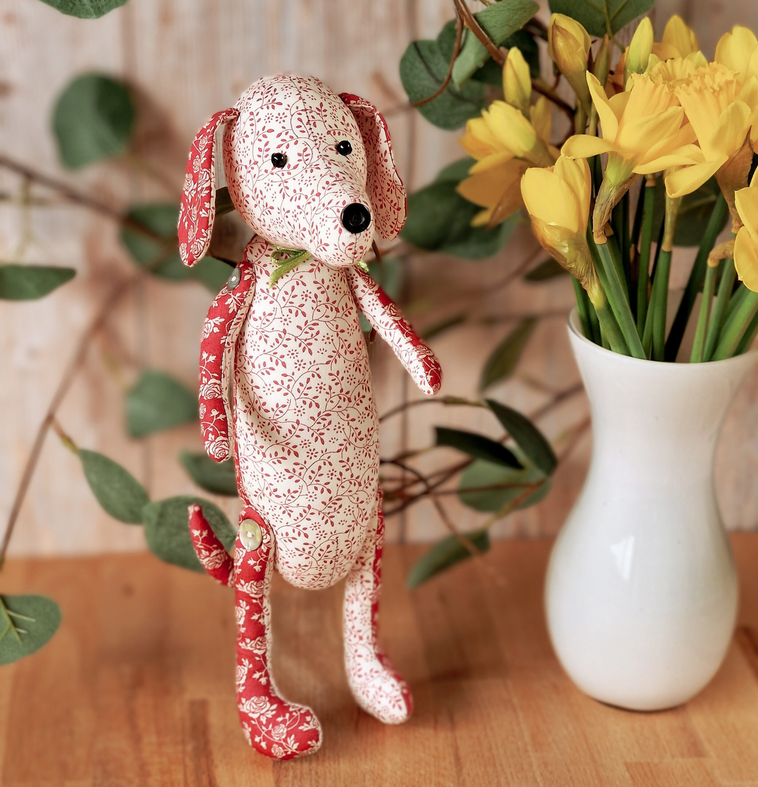 Dachshund Hound Easy Pdf Sewing Pattern. Fabric Sausage Dog Button pertaining to Downloadable Free Printable Dachshund Sewing Pattern