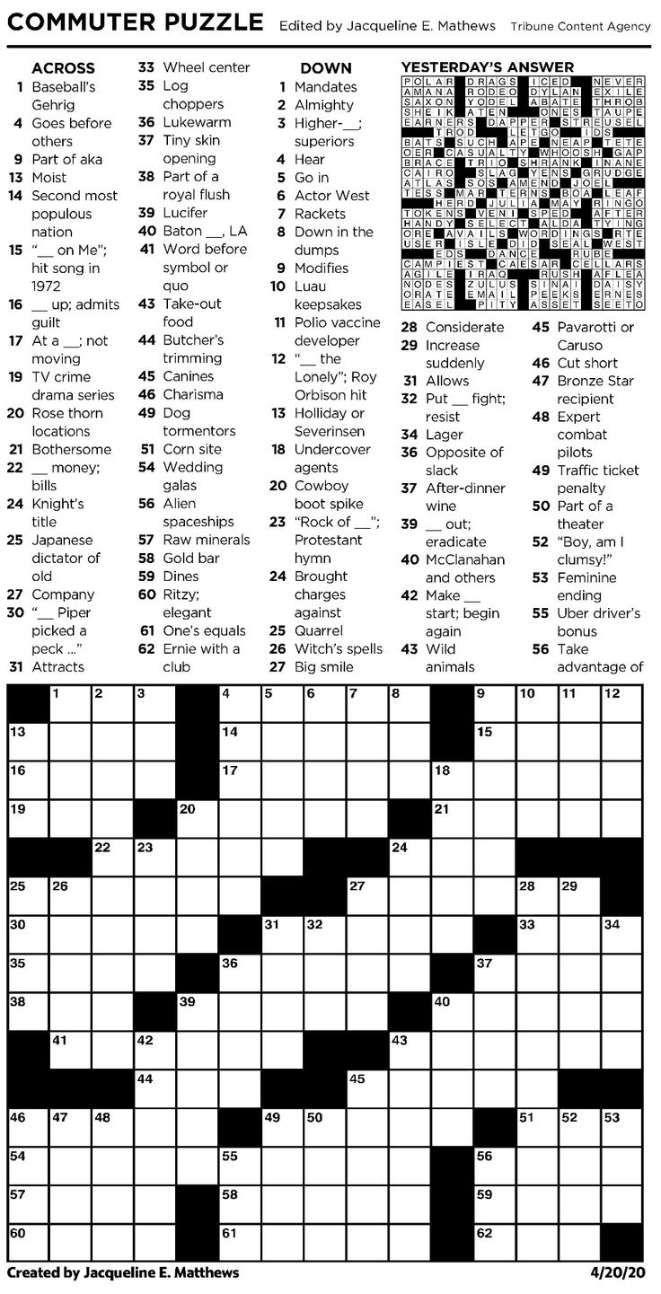 Dallas News intended for Frank Longo Crossword Puzzles Printable