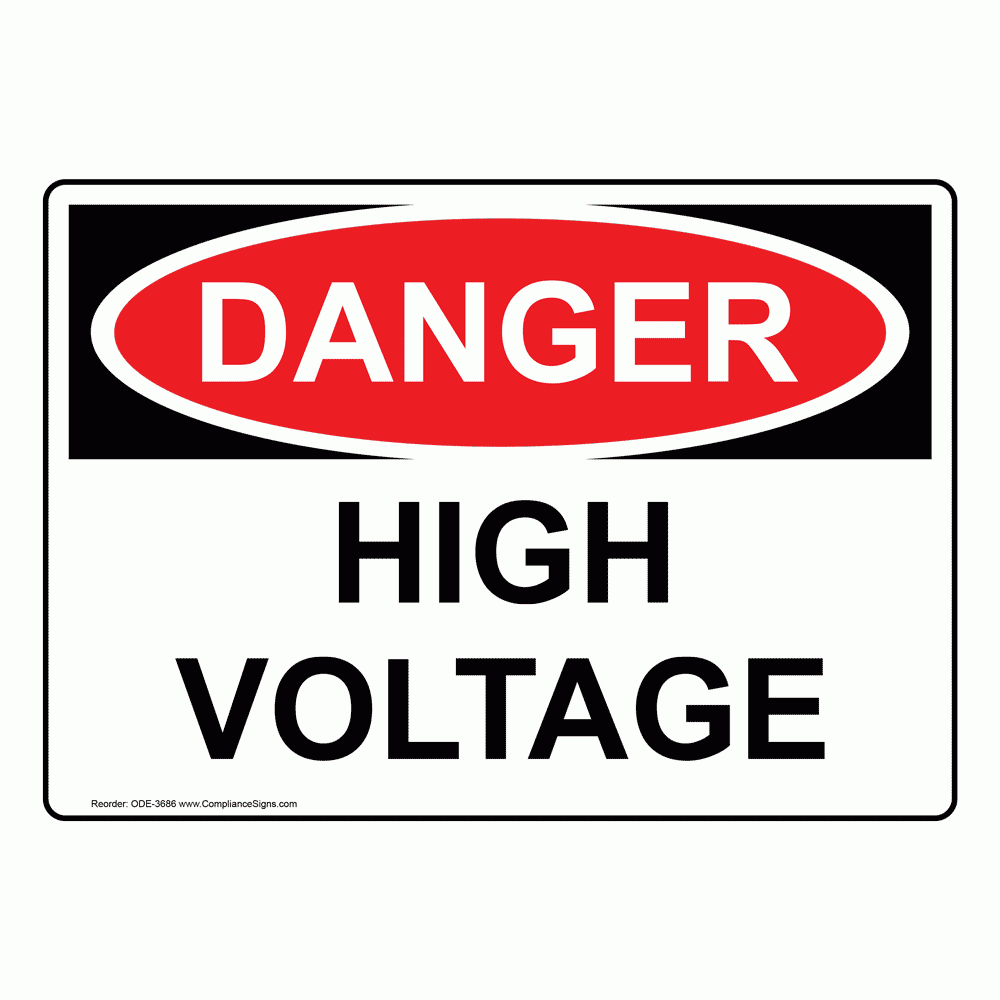 Danger Sign - High Voltage Sign - Osha with High Voltage Signs Printable