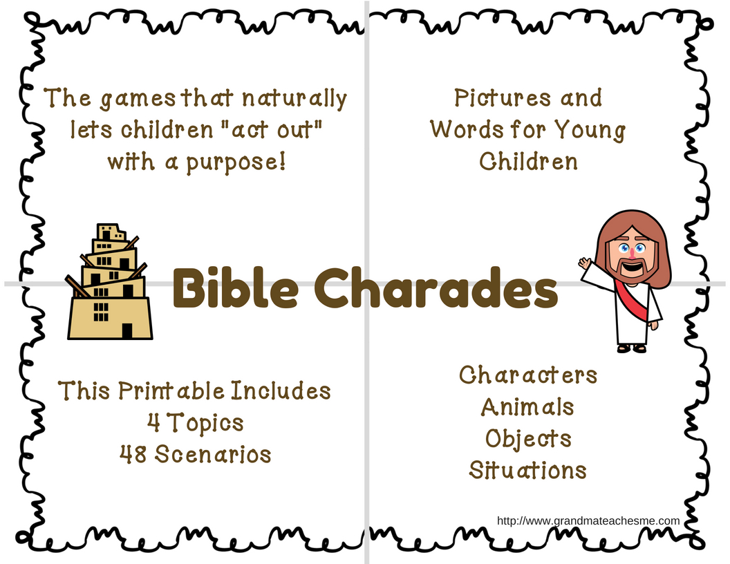 Denise Oliveri On X: &amp;quot;Just Added: Bible Charades For Preschoolers pertaining to Bible Charades Free Printable