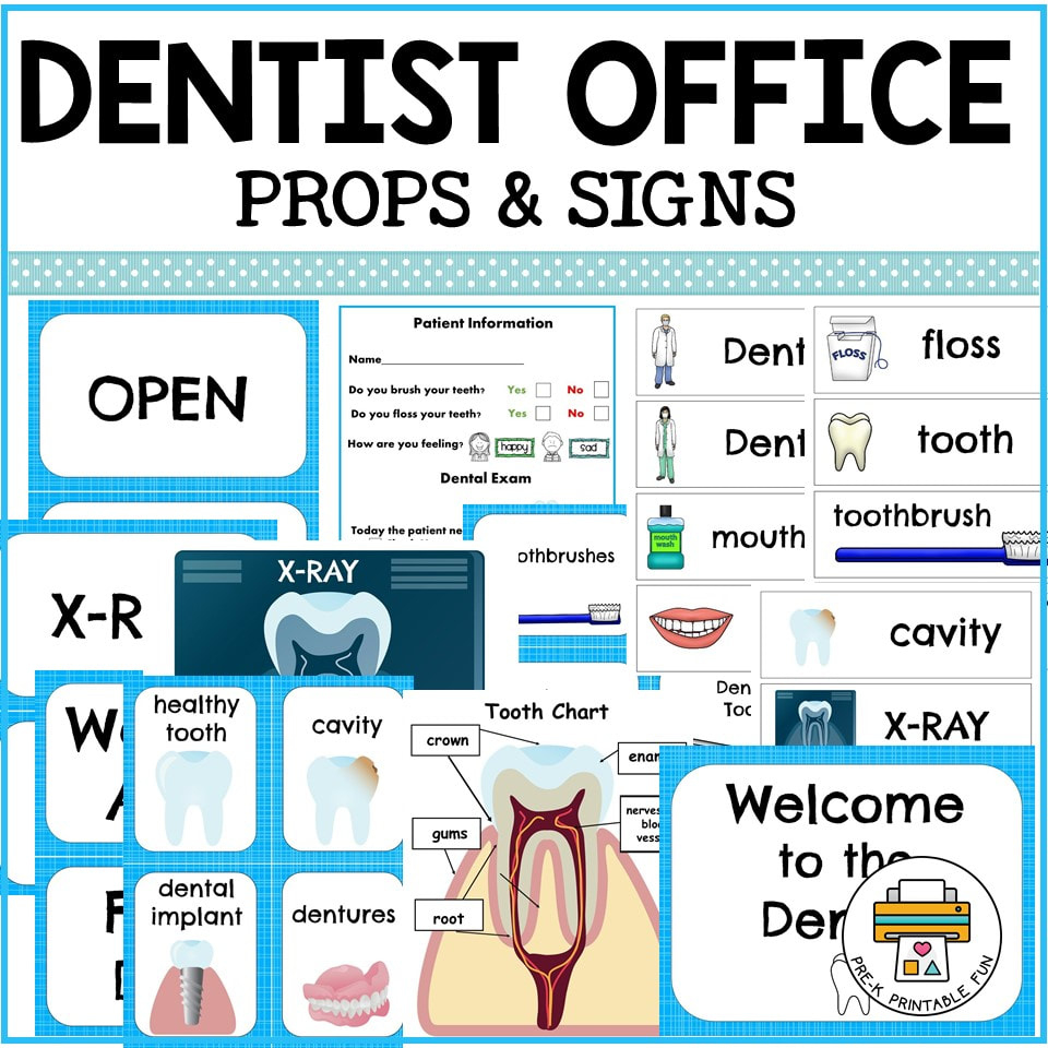 Dentist Dramatic Play Pack throughout Dentist Dramatic Play Free Printables