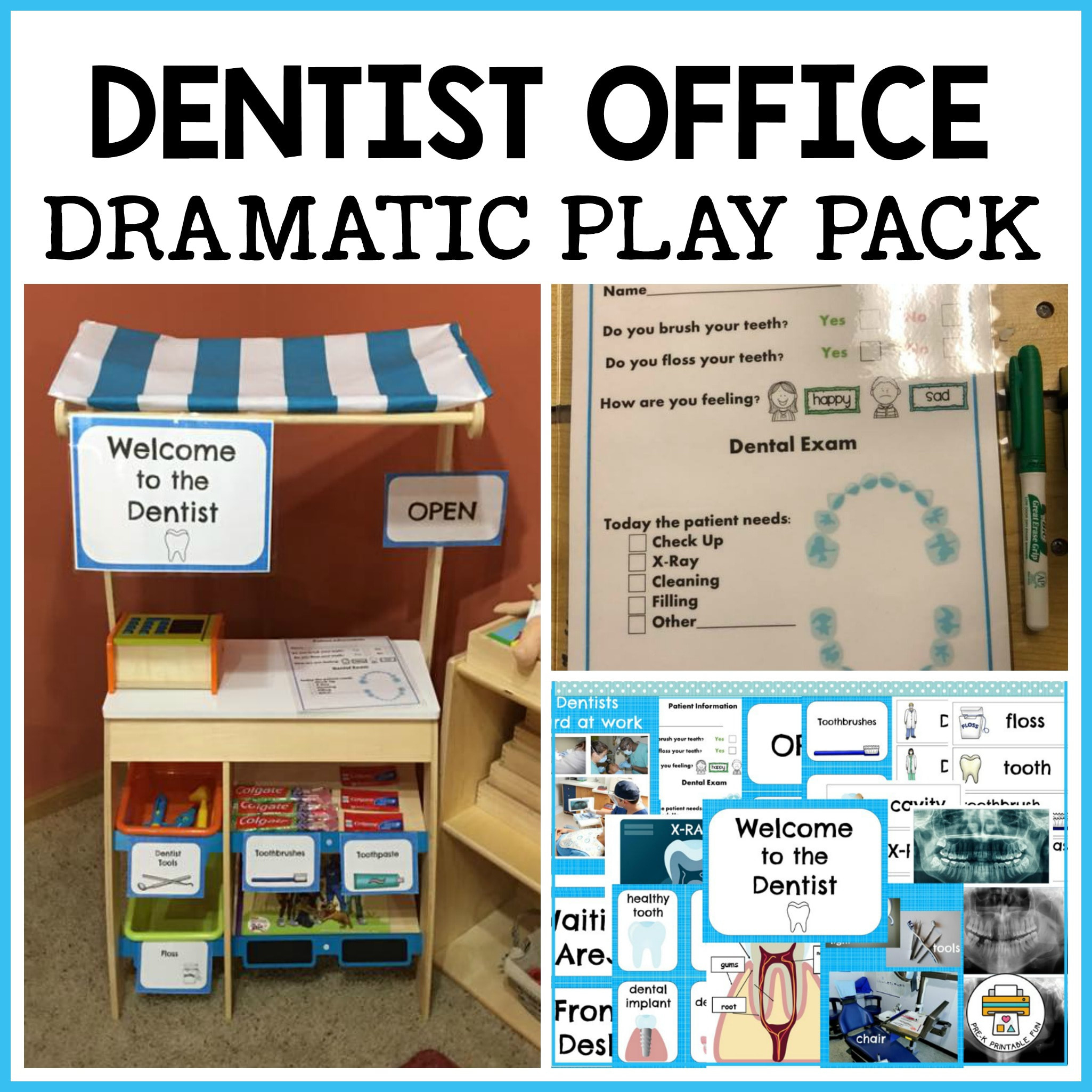 Dentist Dramatic Play Pack with regard to Dentist Dramatic Play Free Printables