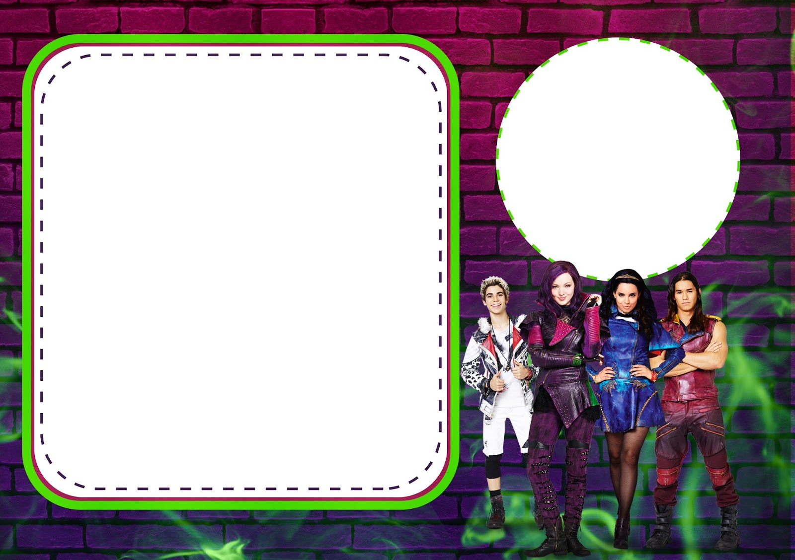 Descendants Party: Free Printable Invitations. - Oh My Fiesta! In throughout Free Printable Descendants Invitation Template