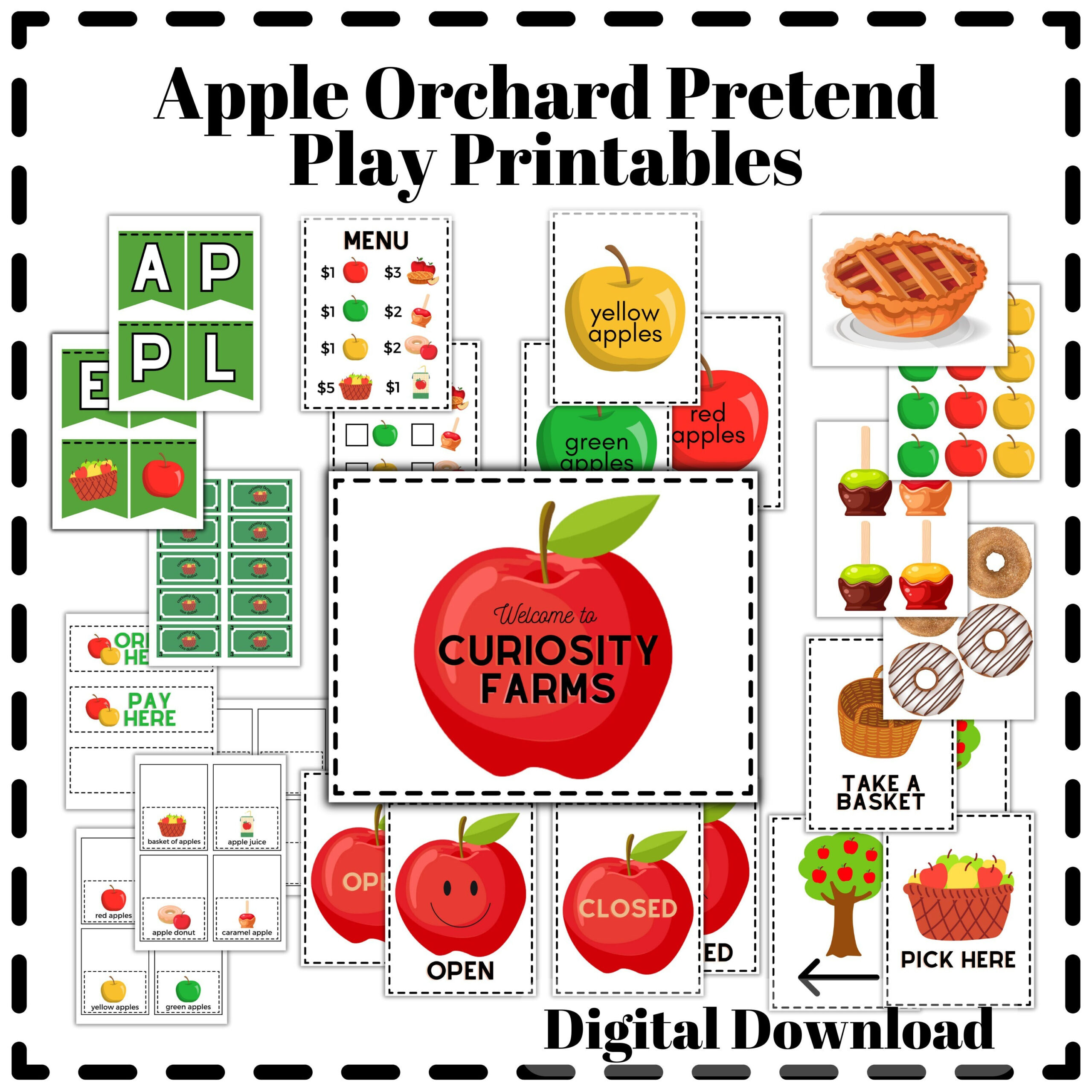 Digital Download: Apple Orchard Dramatic Play, Printables, Apple throughout Apple Orchard Dramatic Play Free Printables