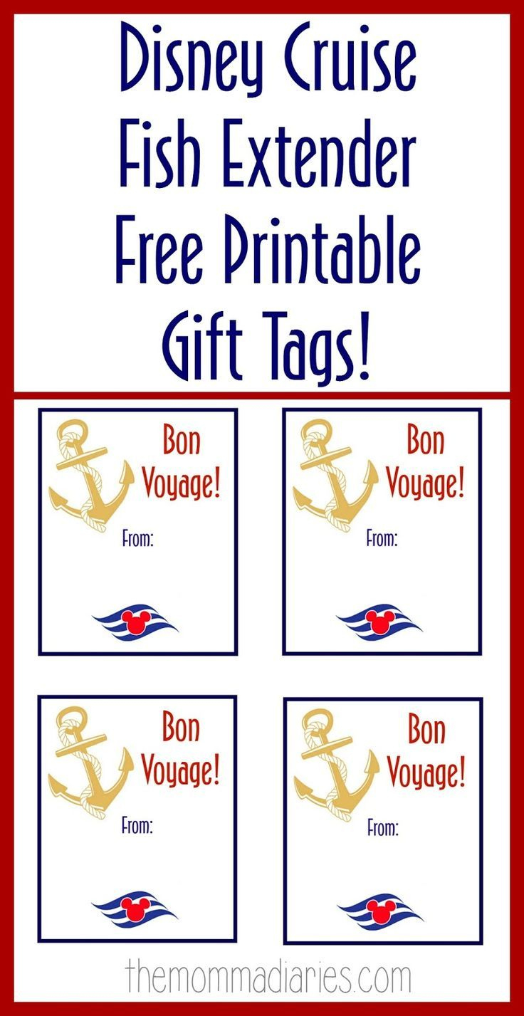 Disney Cruise Fish Extender Printable Gift Tags within Free Printable Fish Extender Tags