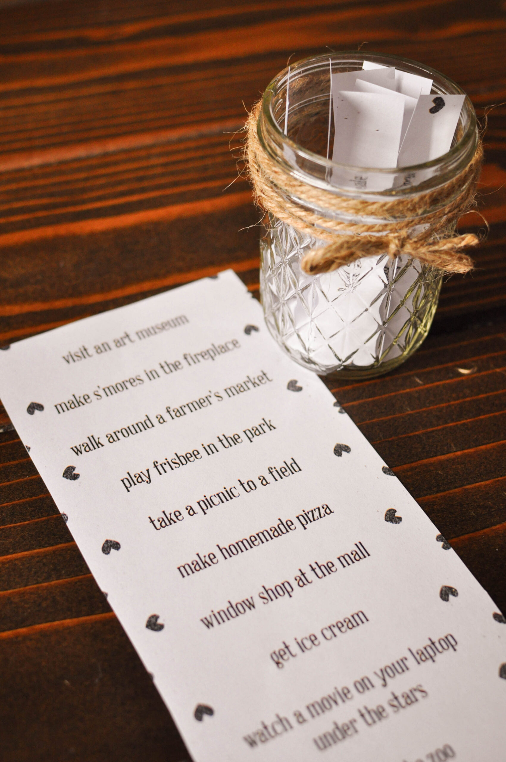 Diy Date Night Jar {Plus A Free Printable!} - Our Handcrafted Life with Printable Date Night Jar