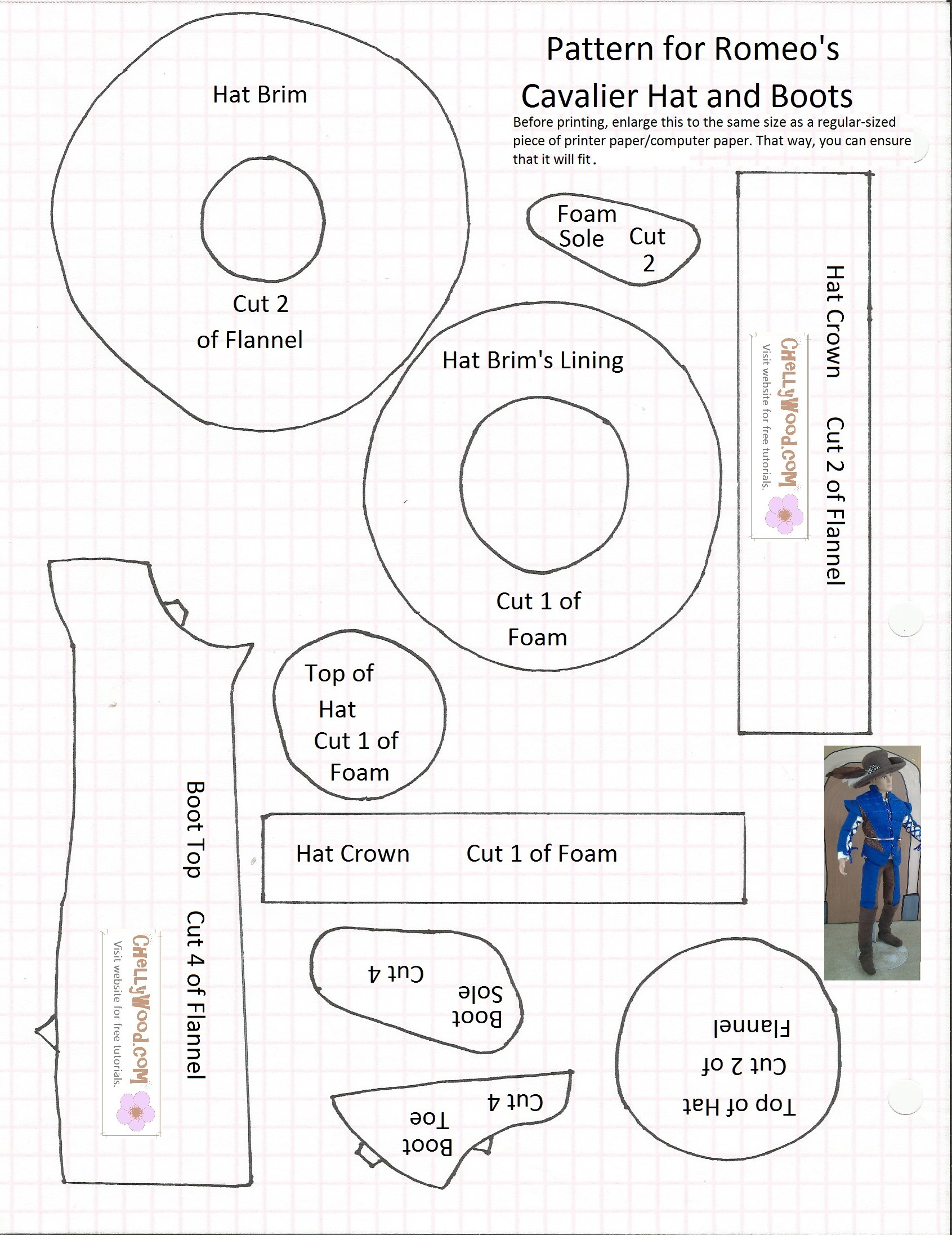 Diy #Miniatures In 1:6 Scale With Free Printable #Patterns intended for Free 1 6 Scale Printables