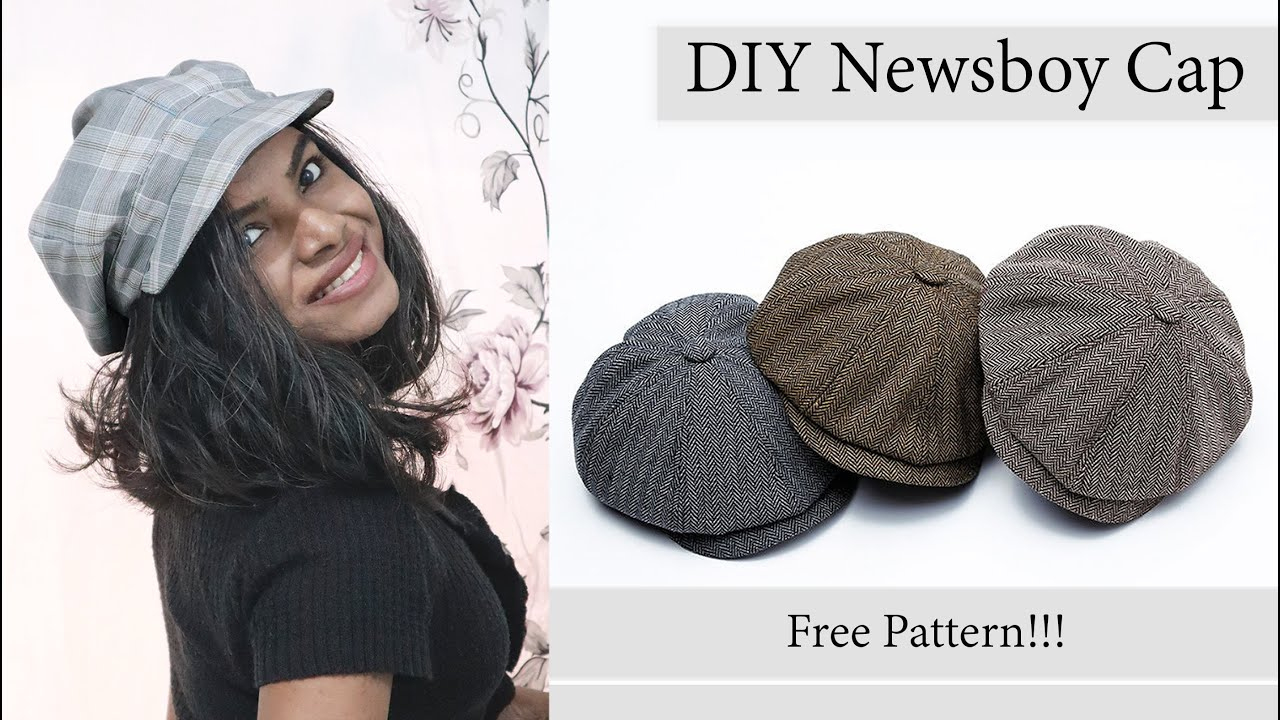 Diy Newsboy Cap | How To Make Newsboy Hat (Free Pattern) | Baker Boy Hat within Downloadable Free Printable Printable Newsboy Cap Pattern