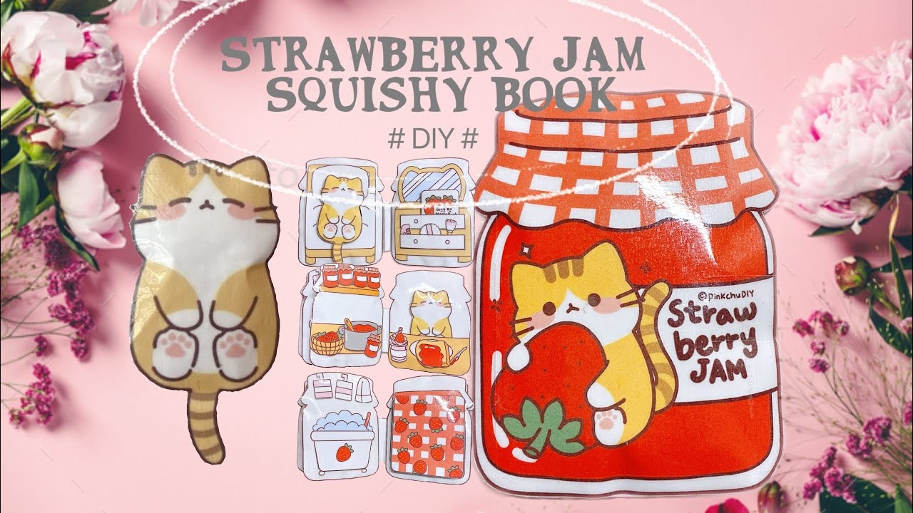 Diy Strawberry Jam Squishy Book With Tutorial Similar To Mandarin throughout Diy Strawberry Jam Squishy Book Free Printable