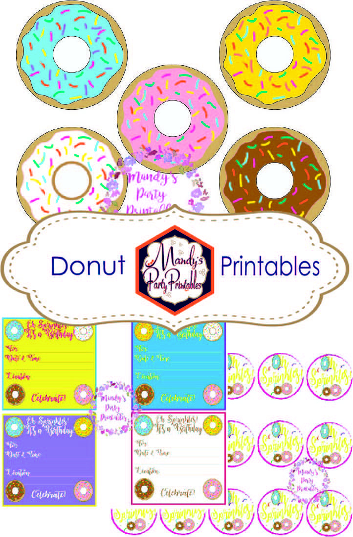 Donut Printables - Mandy&amp;#039;S Party Printables with regard to Donut Party Free Printables