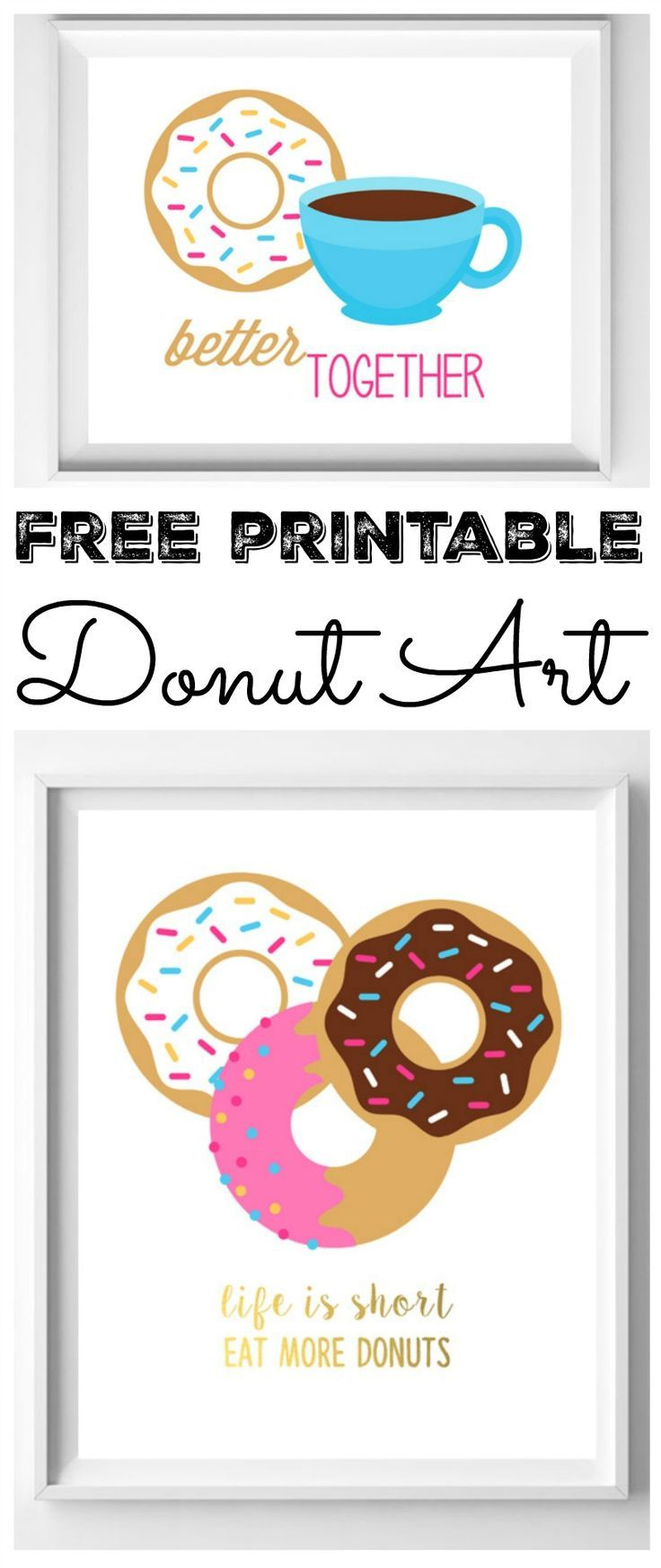 Donut Printables: Two Free Prints For You! with regard to Donut Party Free Printables