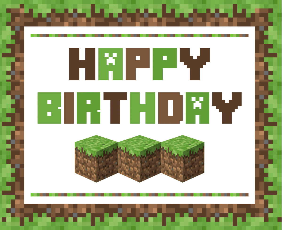Download These Awesome Free Minecraft Party Printables! | Catch My intended for Free Minecraft Party Printables