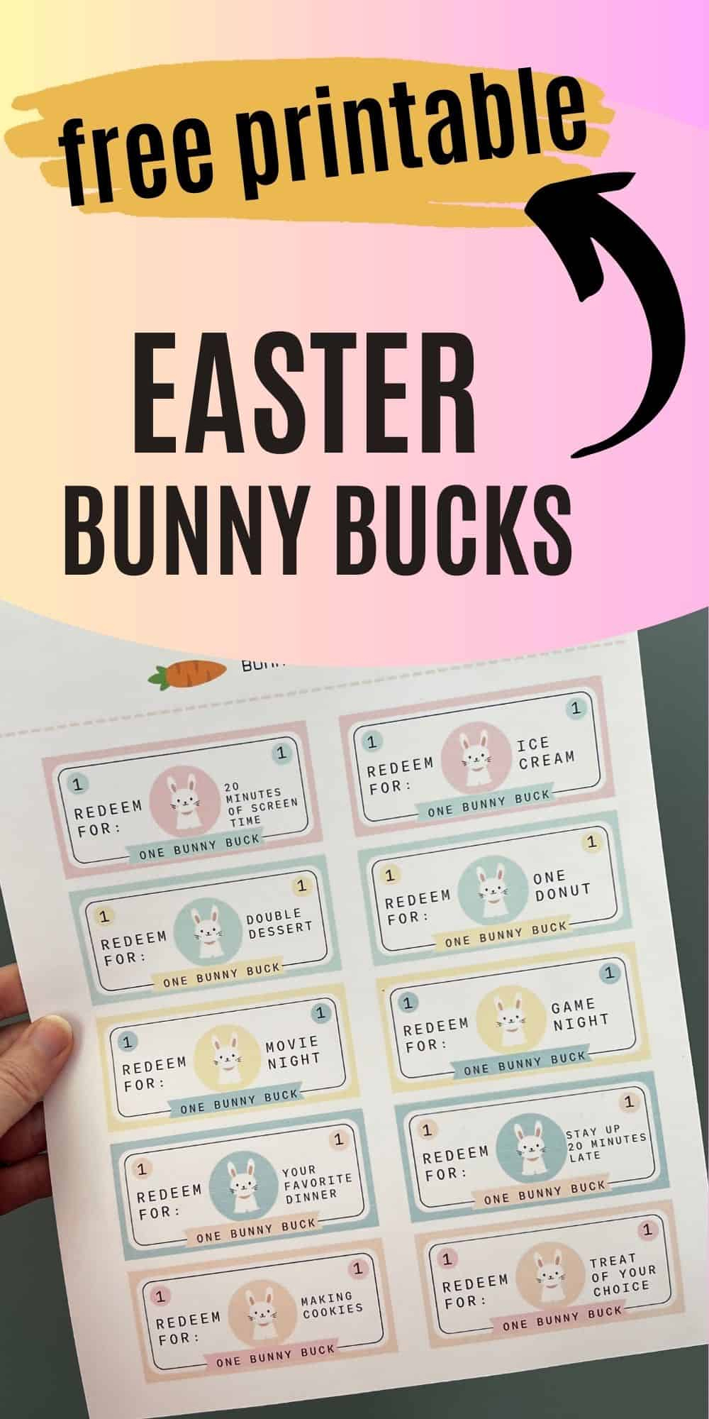 Easter Bunny Bucks - Free Printable - Celebrating With Kids throughout Free Printable Bunny Money