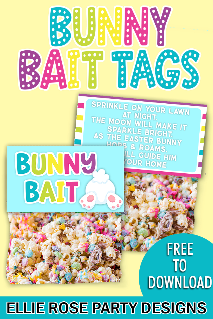 Easter Bunny Printable Tags | Ellierosepartydesigns within Free Printable Bunny Bait