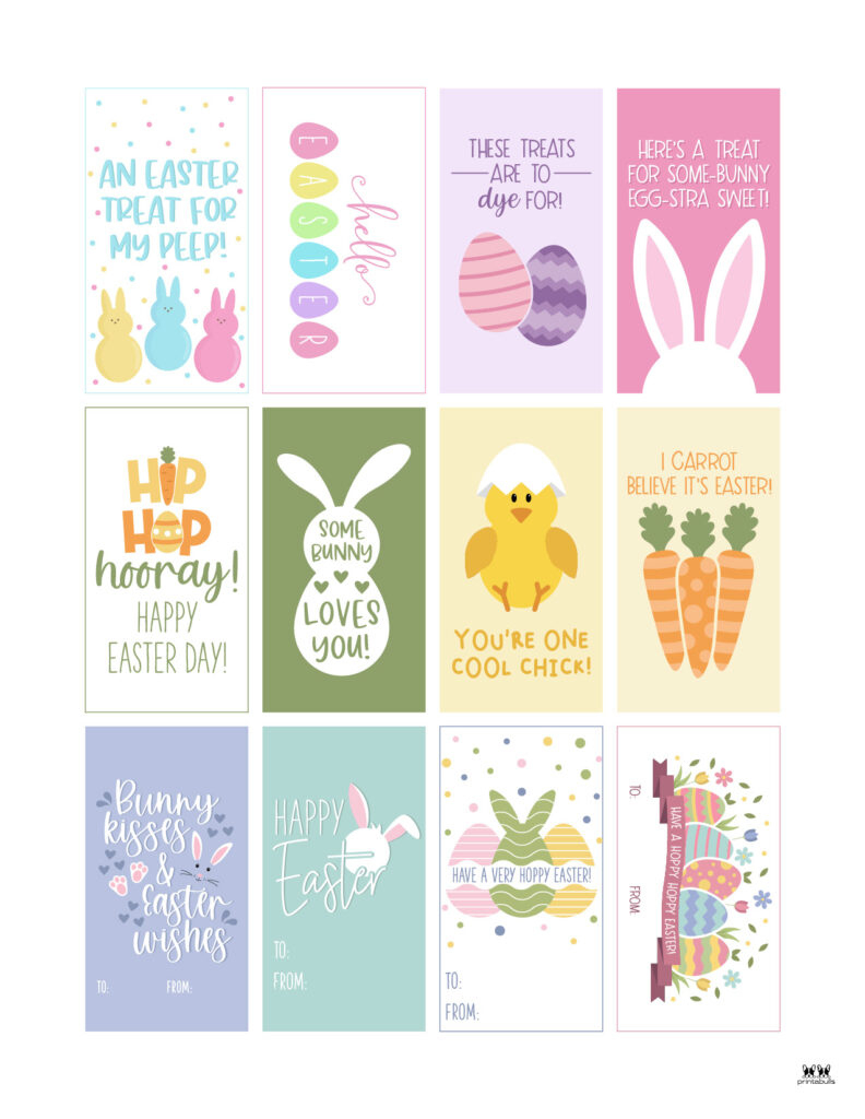 Easter Tags - 300 Free Printable Gift Tags | Printabulls for Print Free Easter Gift Tags Free Printable