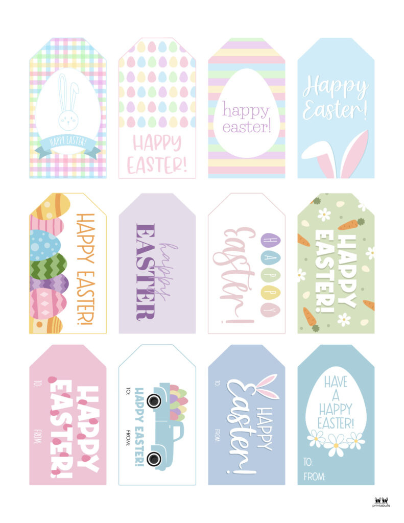Easter Tags - 300 Free Printable Gift Tags | Printabulls in Free Easter Printables Tags