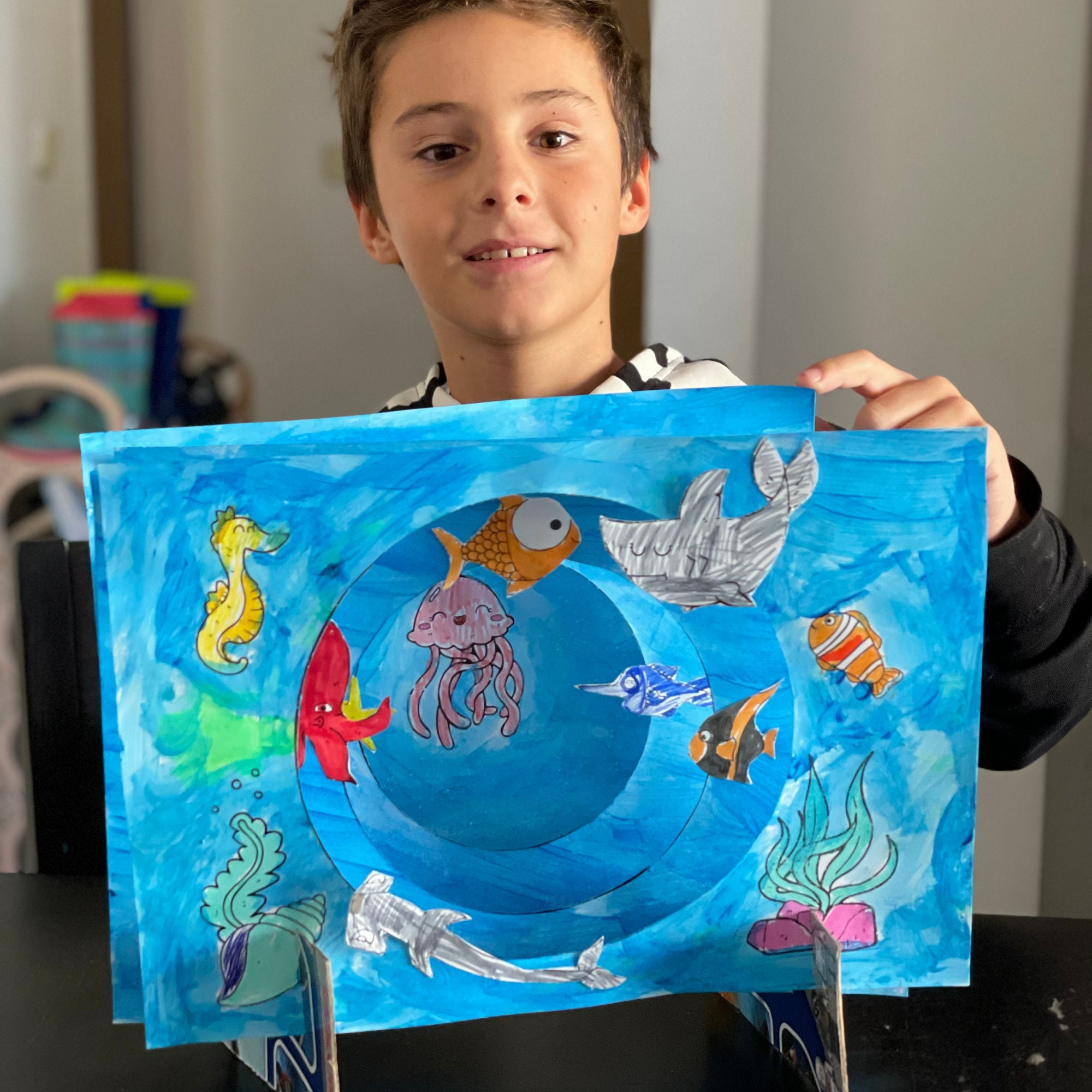 Easy Ocean Diorama Craft Project For Kids | Rainy Day Activity with regard to Ocean Diorama Background Printable