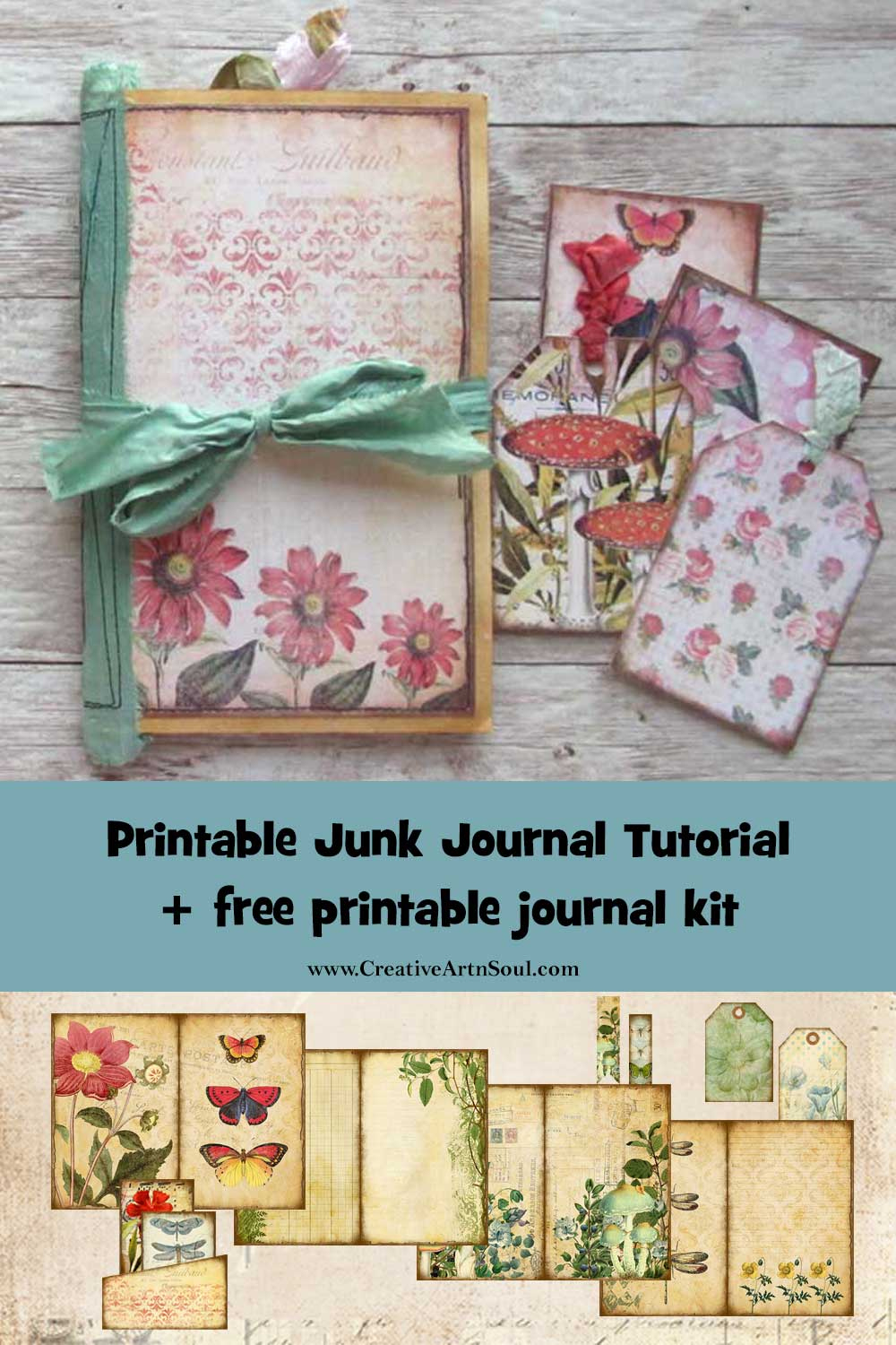 Easy Printable Junk Journal Tutorial + Free Printable Junk Journal with regard to Free Printable Journal Kit