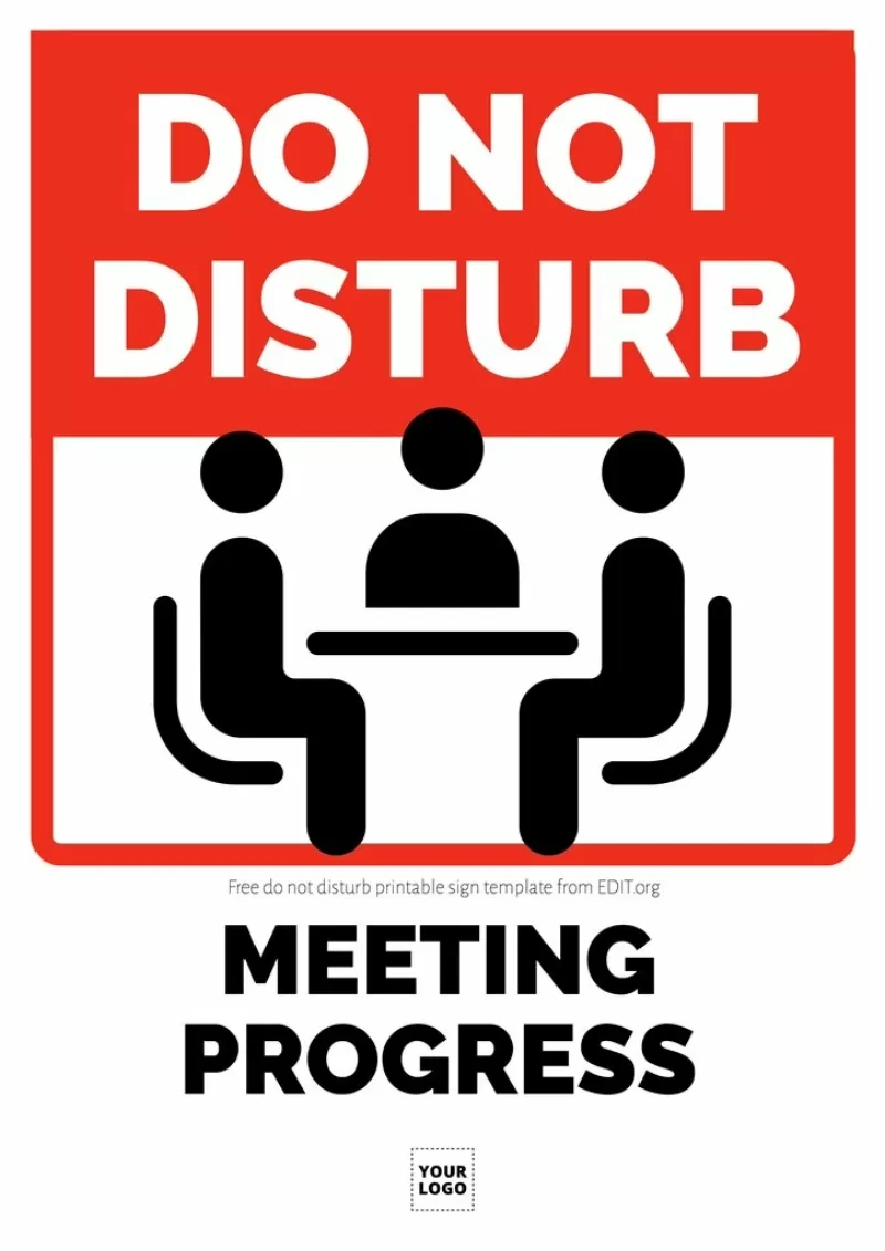 Editable Do Not Disturb Sign Templates in Do Not Disturb Sign For Office Printable