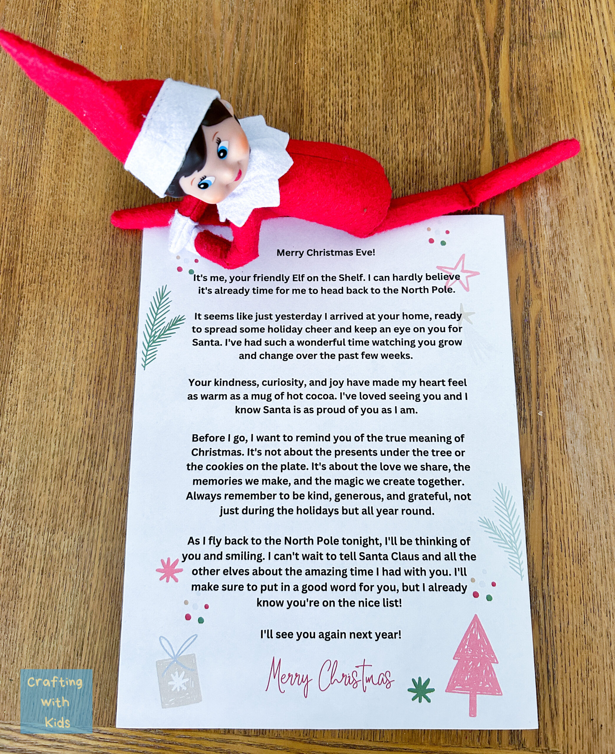 Elf On The Shelf Christmas Eve Letter Free Printable with Elf on the Shelf Letters Free Printables