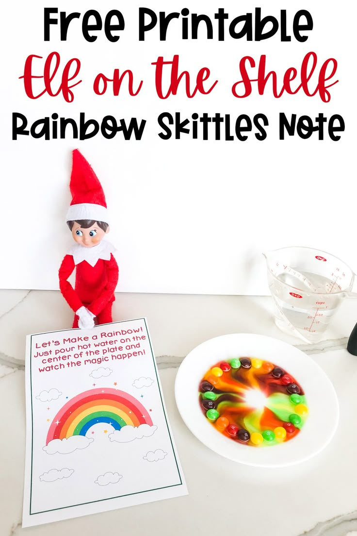Elf On The Shelf Skittles Rainbow Printable in Elf On The Shelf Skittles Rainbow Printable