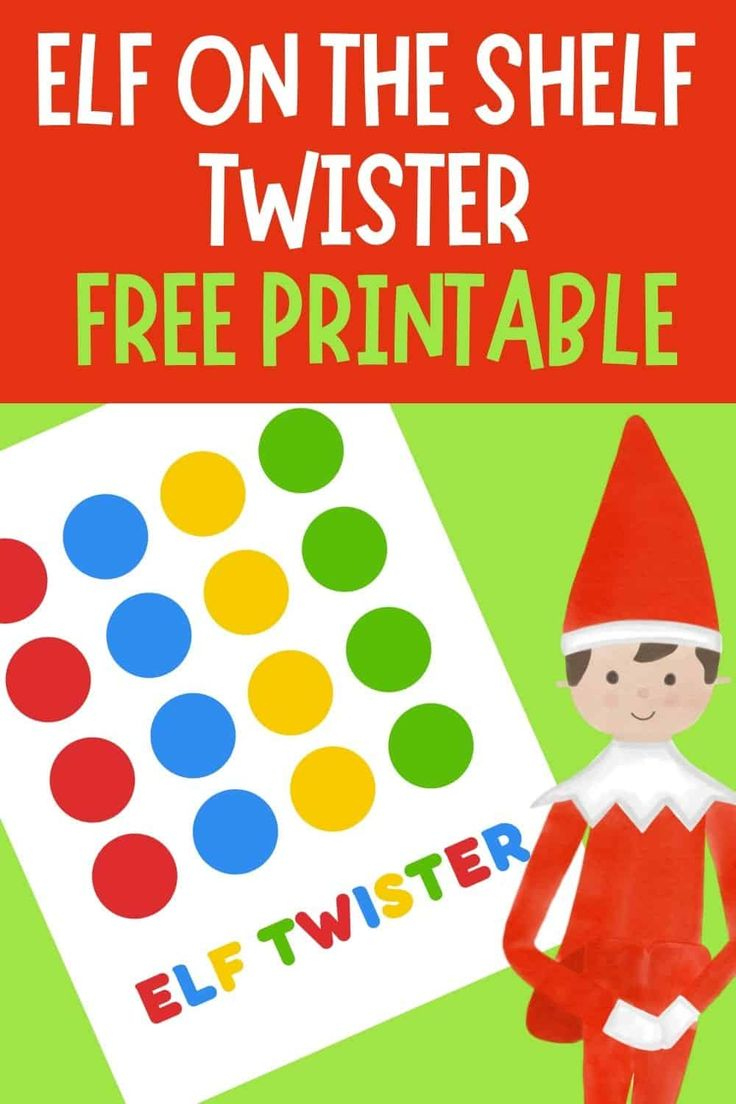 Elf Twister Free Printable for Elf Twister Free Printable