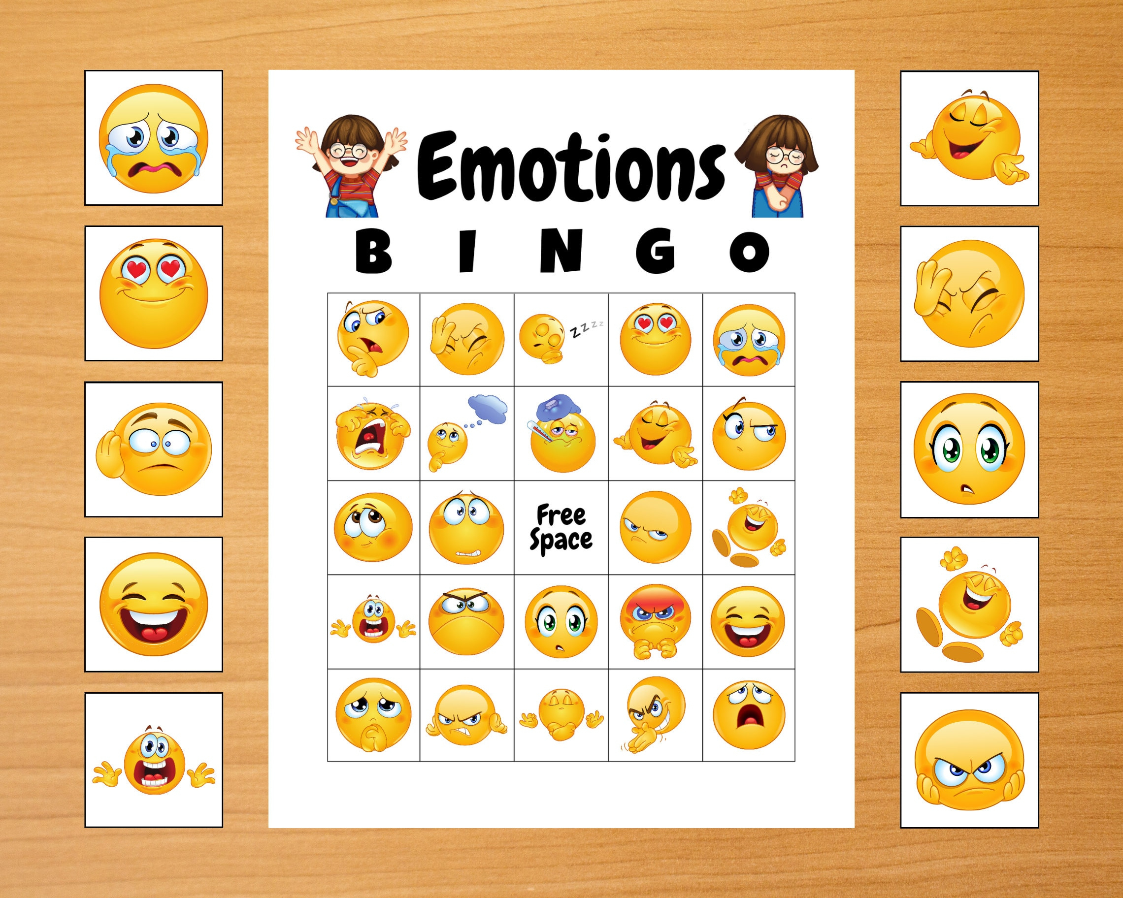 Emotions Bingo| Digital Download| Printable Play Based Activity within Emotions Bingo Free Printable