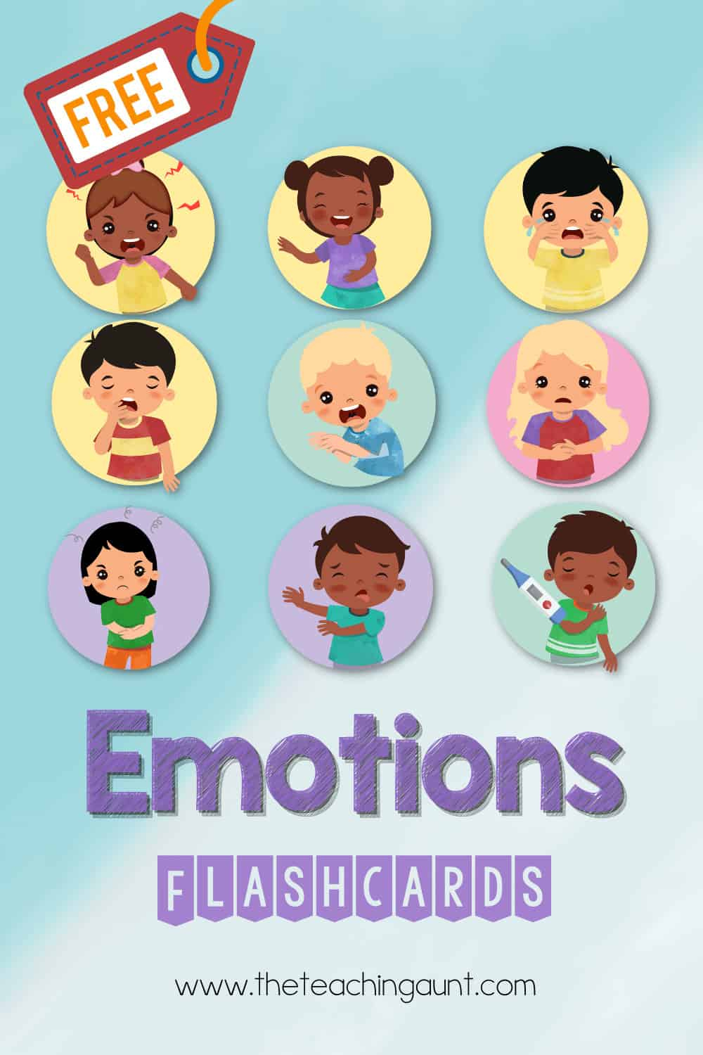 Emotions Flashcards For Preschool - The Teaching Aunt for Emotions Flashcards Free Printable