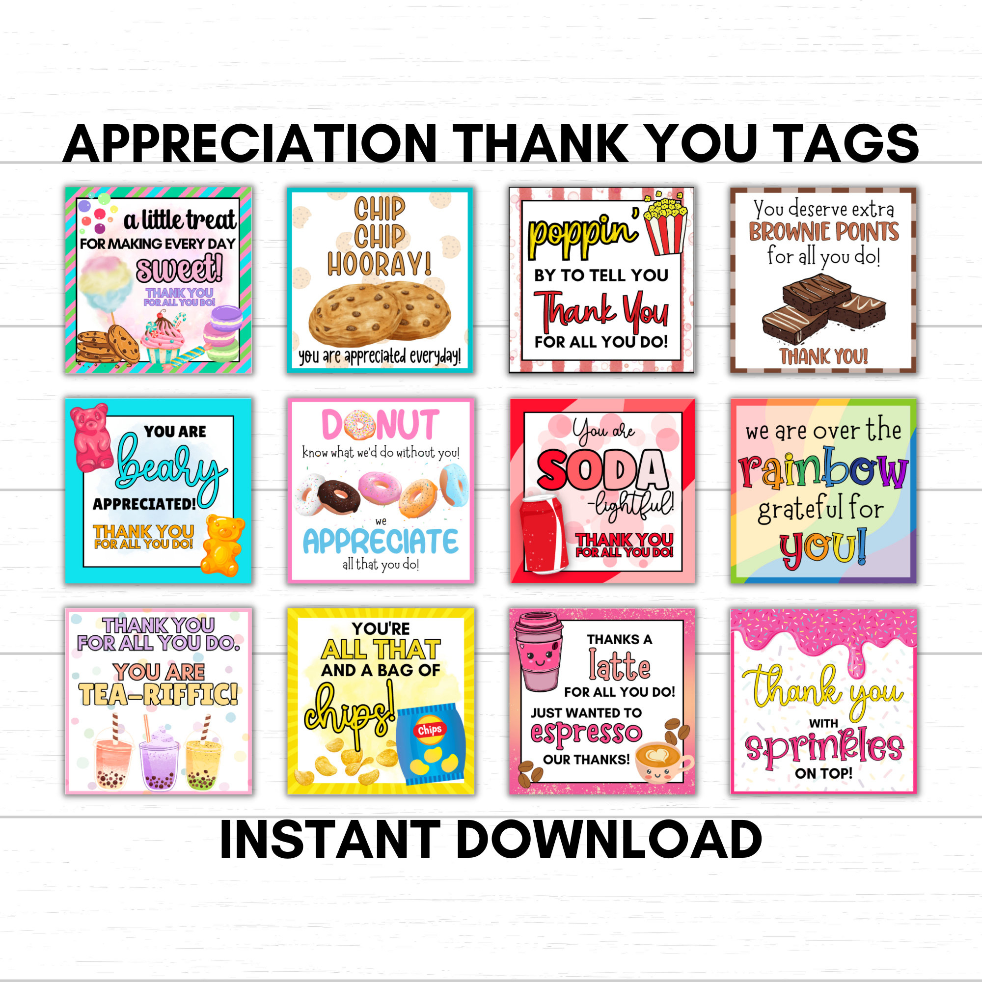 Employee Appreciation Teacher Appreciation Snacks Treats Sweets for Free Printable Employee Appreciation Candy Tags