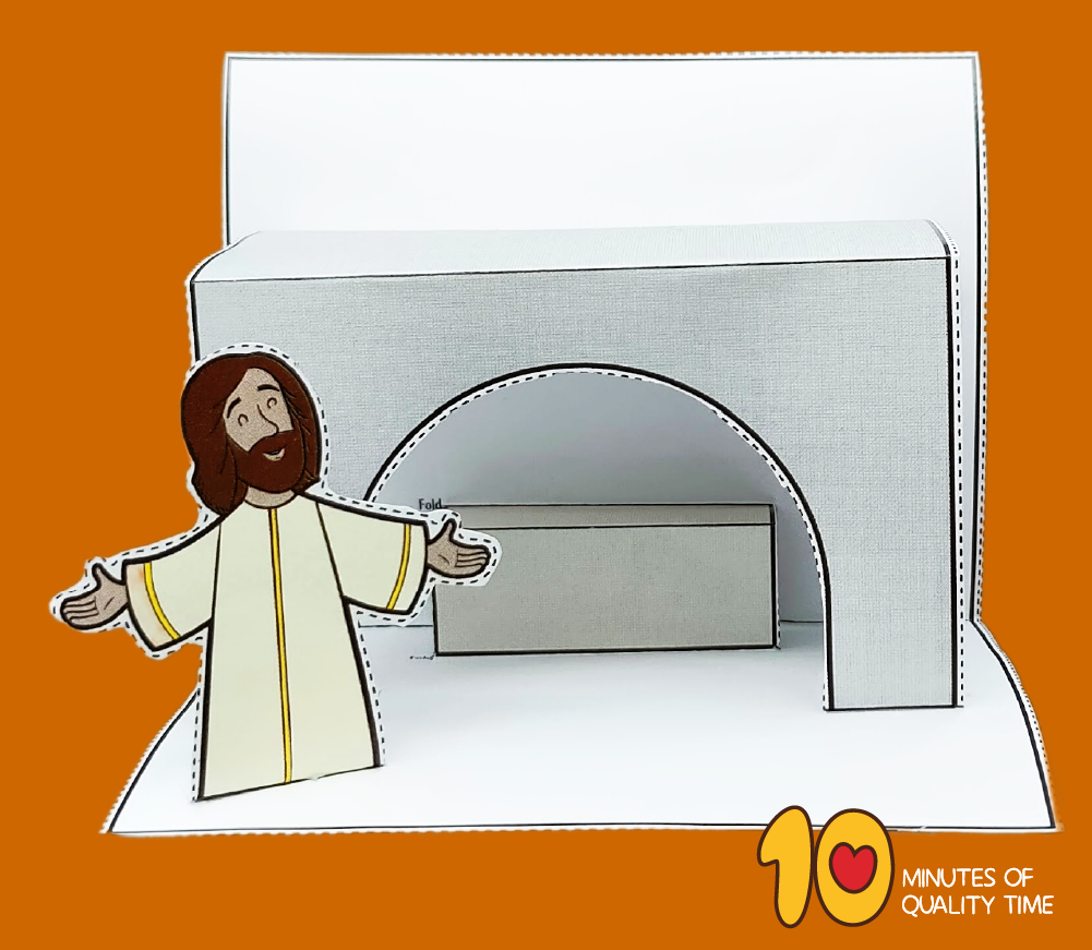 Empty Tomb Of Jesus Easter Craft – 10 Minutes Of Quality Time with Free Printable Empty Tomb Craft